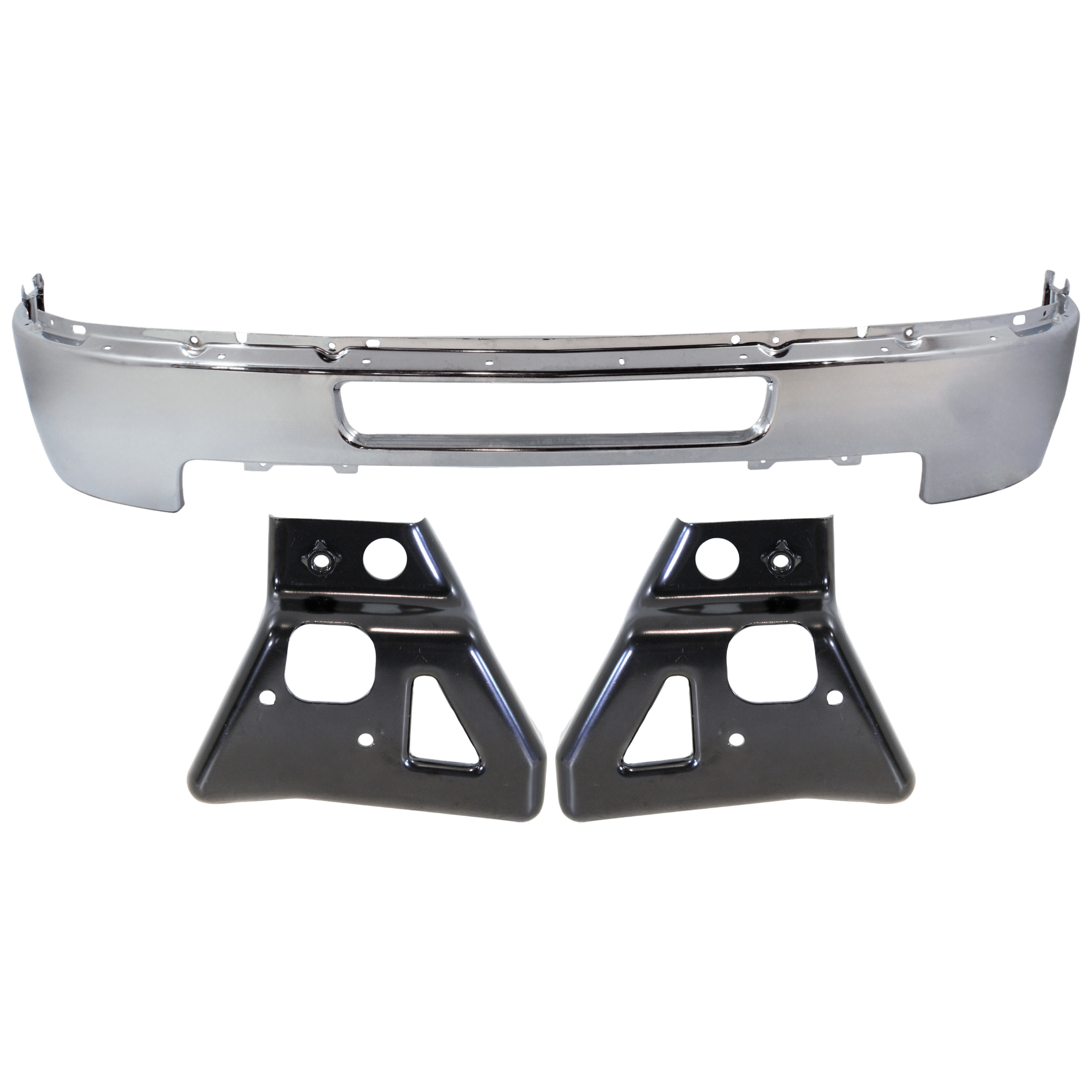 AM SILVERADO 2500-3500 HD 11-14 FRONT BUMPER 3 pc kit w Bumper Bracket SKU KIT 072324 C612 Partslink GM1002838 GM1063101 GM1062101 OEM 25832522-25883348-25883347