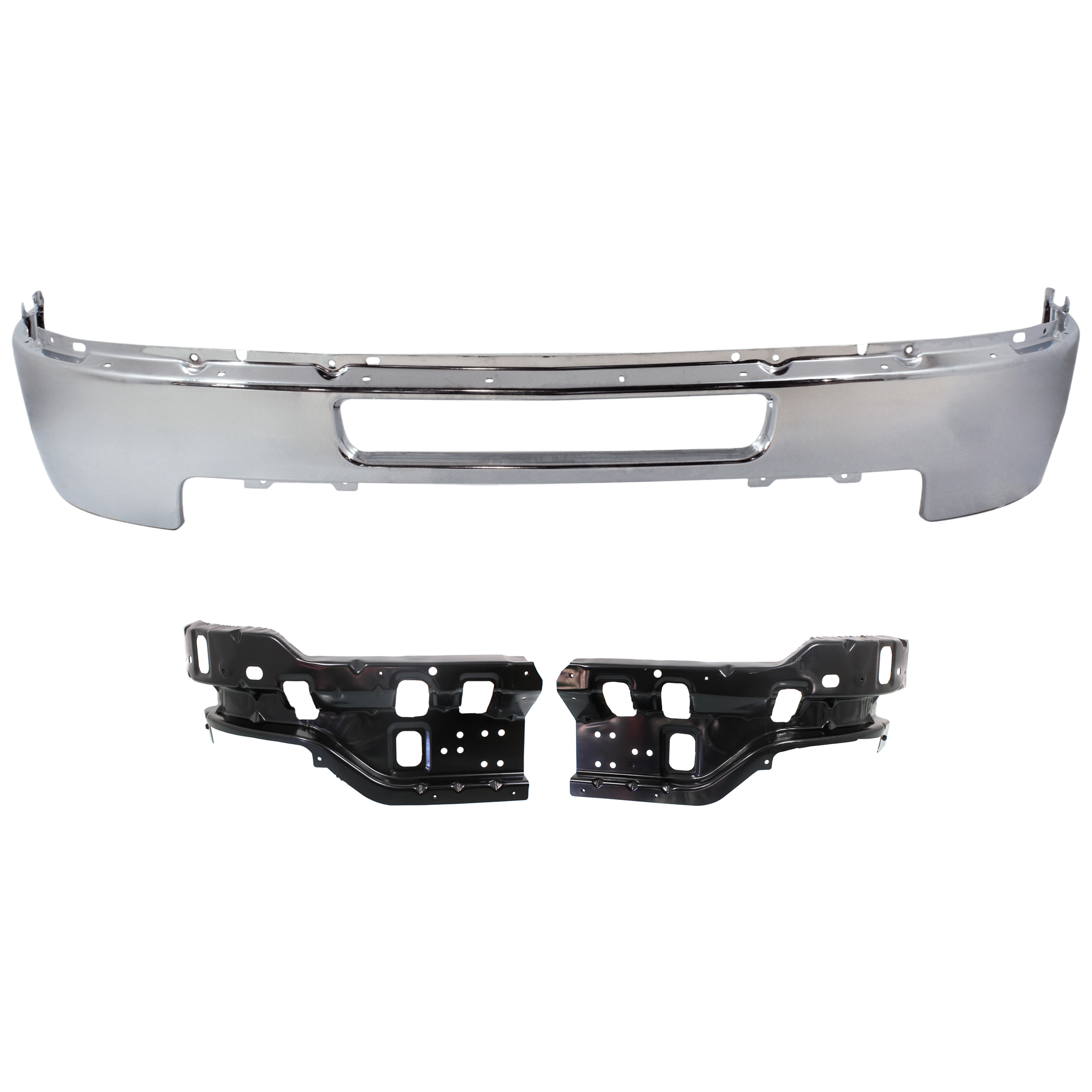 AM SILVERADO 2500-3500 HD 11-14 FRONT BUMPER 3 pc kit w Bumper Bracket SKU KIT 072324 C613 Partslink GM1002838 GM1066193 GM1067193 OEM 25832522-25883351-25883350