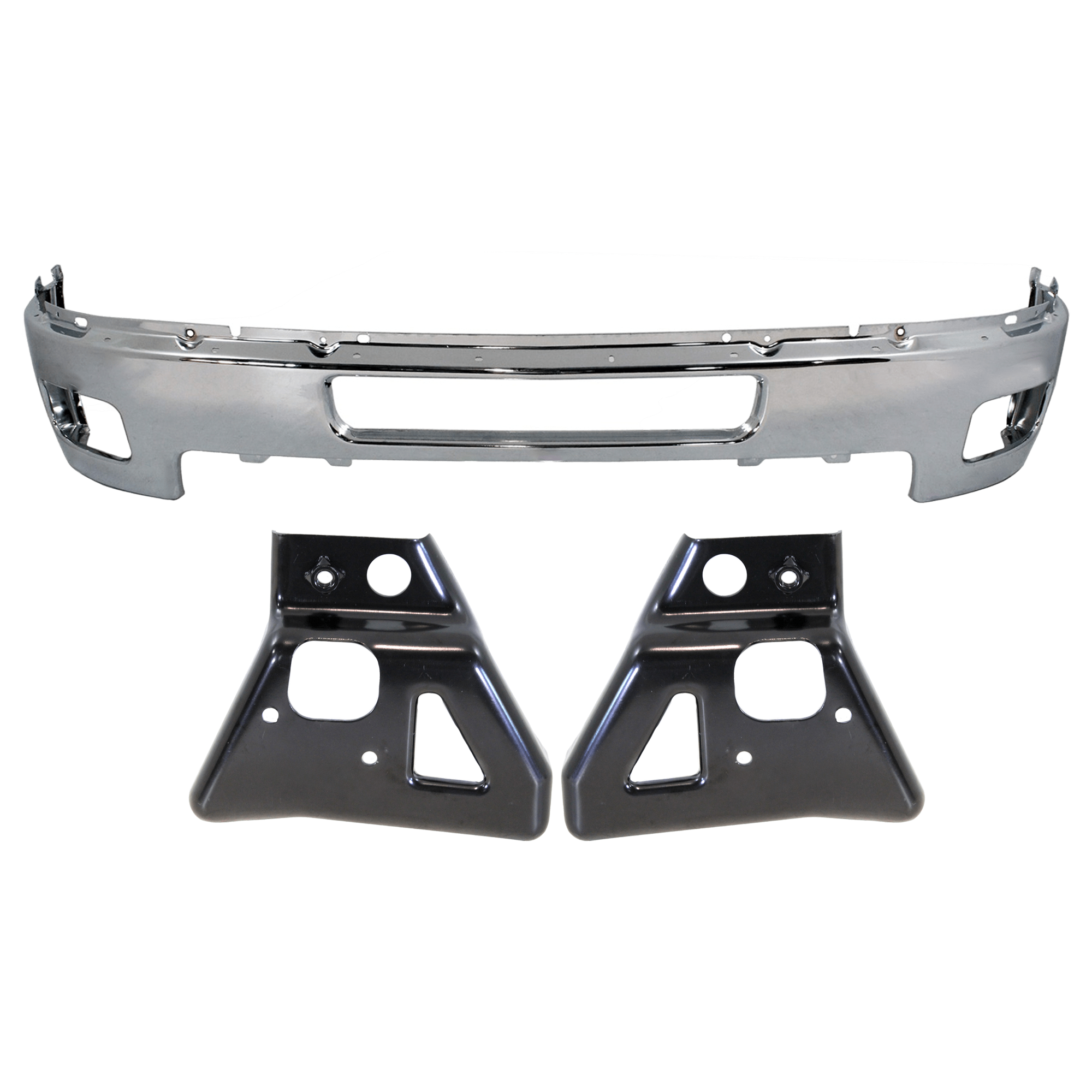 AM SILVERADO 2500-3500 HD 11-14 FRONT BUMPER 3 pc kit w Bumper Bracket SKU KIT 072324 C614 Partslink GM1002837 GM1063101 GM1062101 OEM 25883349-25883348-25883347