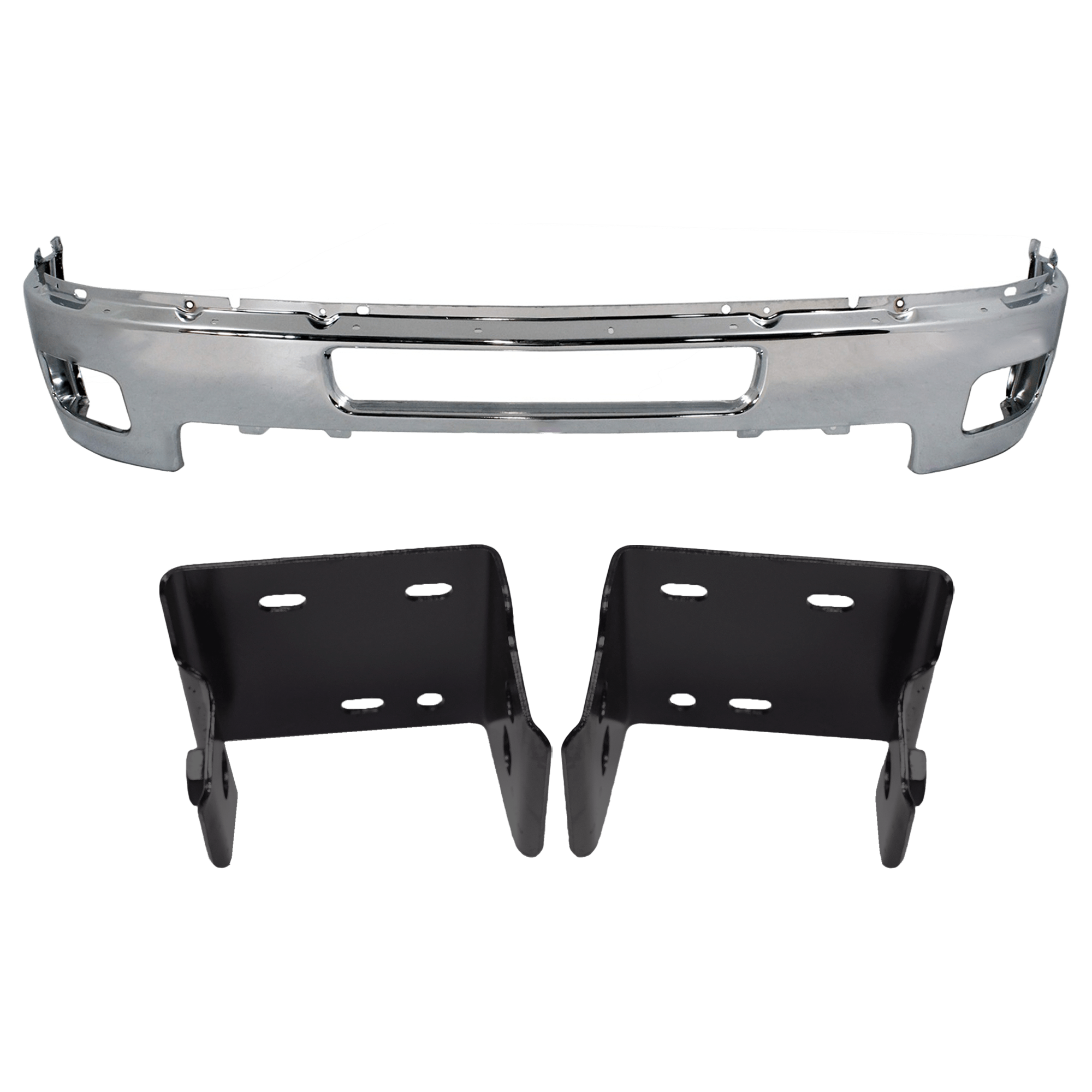 AM SILVERADO 2500-3500 HD 11-14 FRONT BUMPER 3 pc kit w Bumper Bracket SKU KIT 072324 C615 Partslink GM1002837 GM1063100 GM1062100 OEM 25883349-25883353-25883352