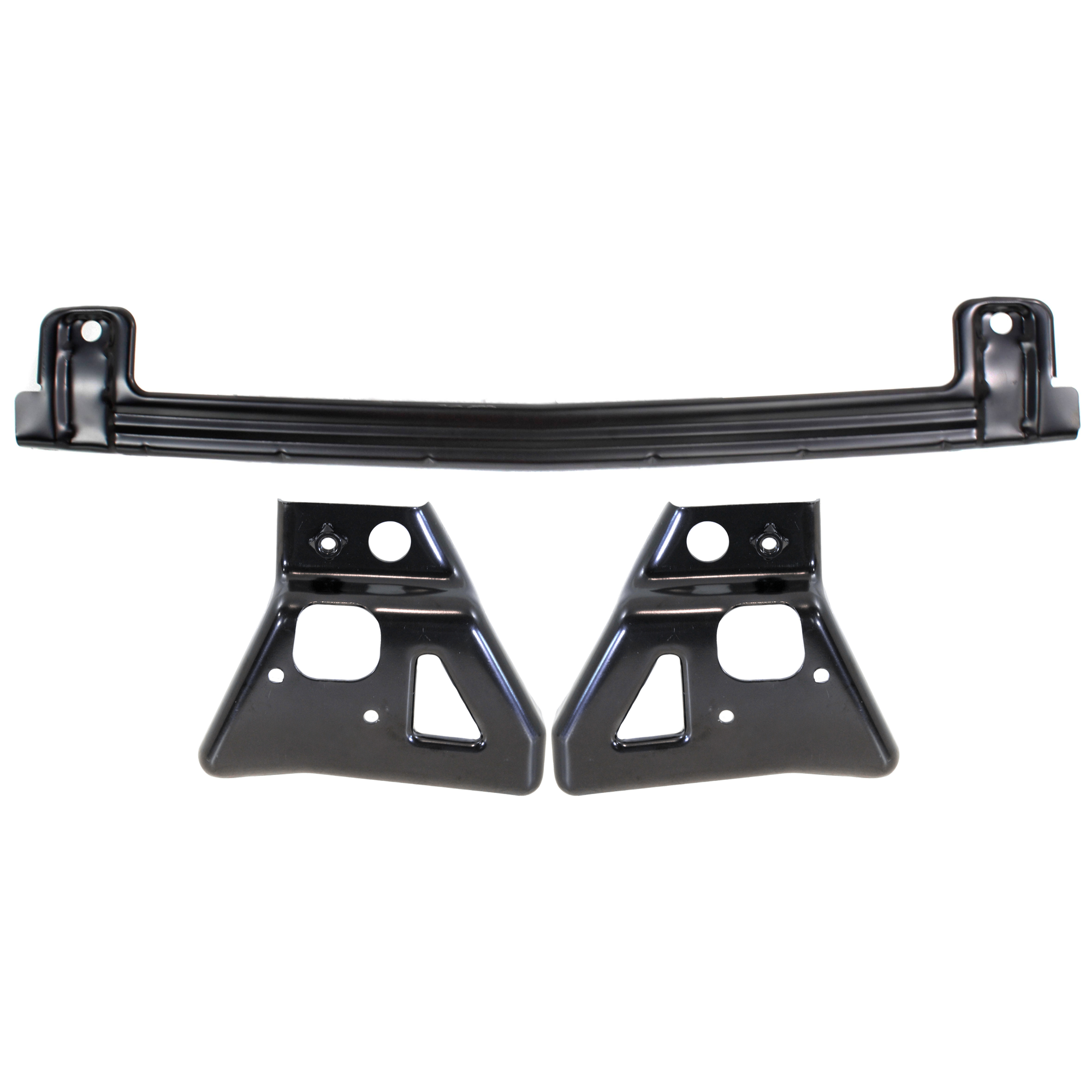 AM SILVERADO 2500 HD 3500 HD 11-14 FRONT REINFORCEMENT Center Steel 3 pc Kit with Bumper Bracket SKU KIT 072324 C618 Partslink GM1006676 GM1063101 GM1062101 OEM 25996794-25883348-25883347