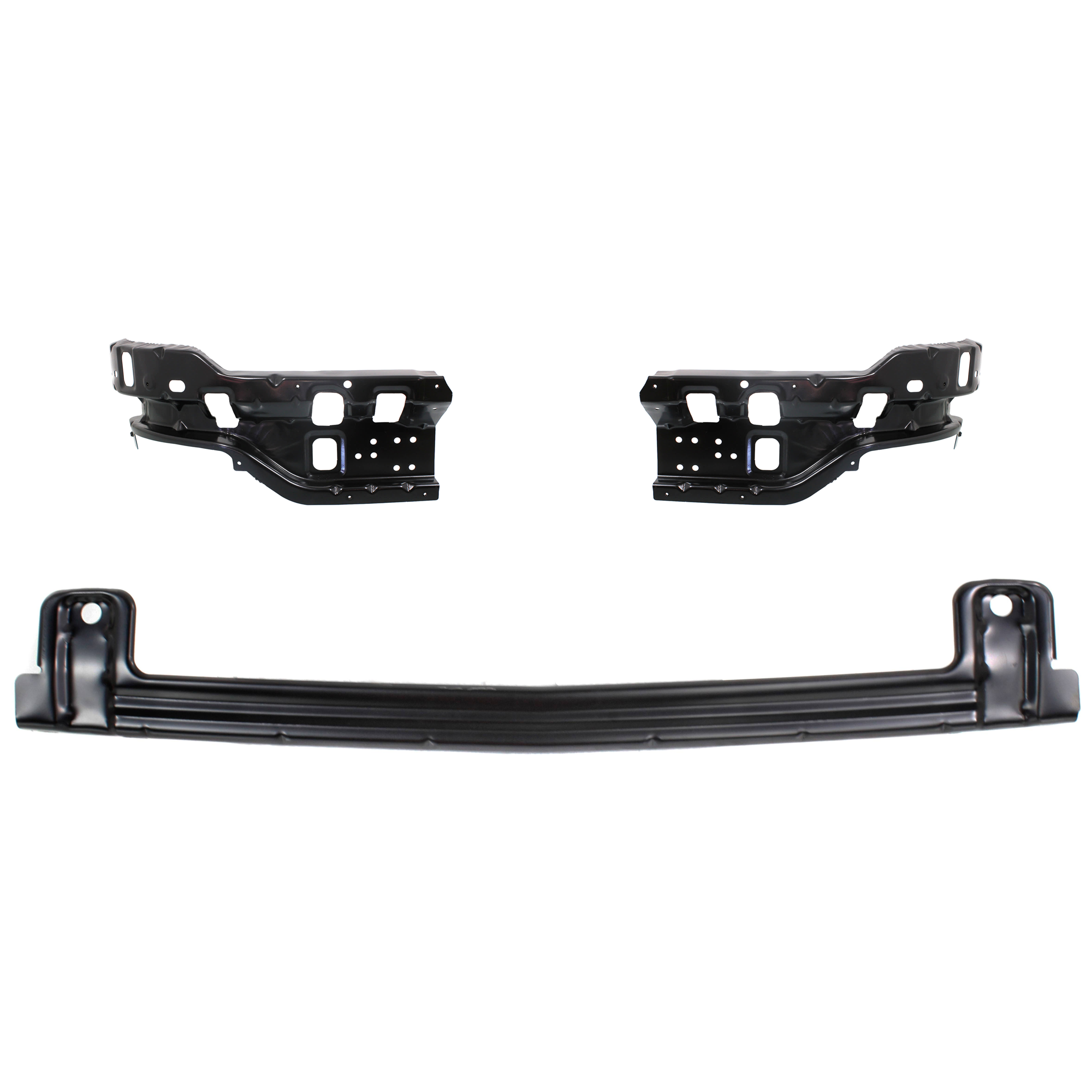 AM SILVERADO 2500-3500 HD FRONT BUMPER RH AND LH 3 pc kit w Bumper Bracket and Bumper Reinforcement SKU KIT 072324 C619 Partslink GM1066193 GM1067193 GM1006676 OEM 25883350-25883351-25996794