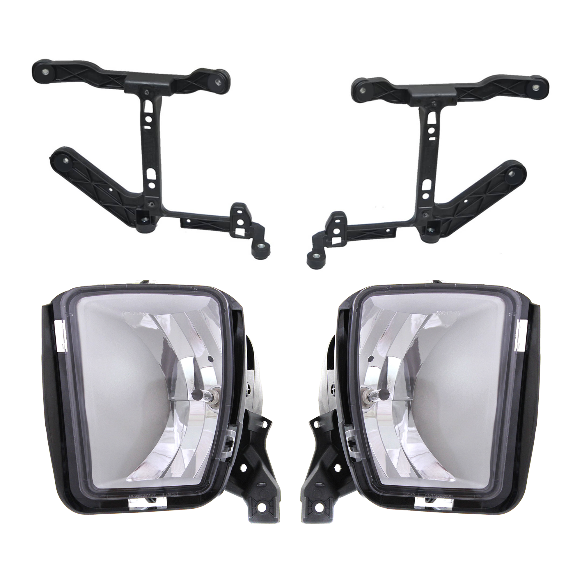 AM RAM 1500-13-18 FRONT BUMPER BRACKET RH AND LH 3 pc kit with Fog Light Includes 19-24-1500 Classic SKU KIT 072324 C654 Partslink CH1061108 CH2593147 CH2592147 OEM 68232454AA 68104820AF 68104820