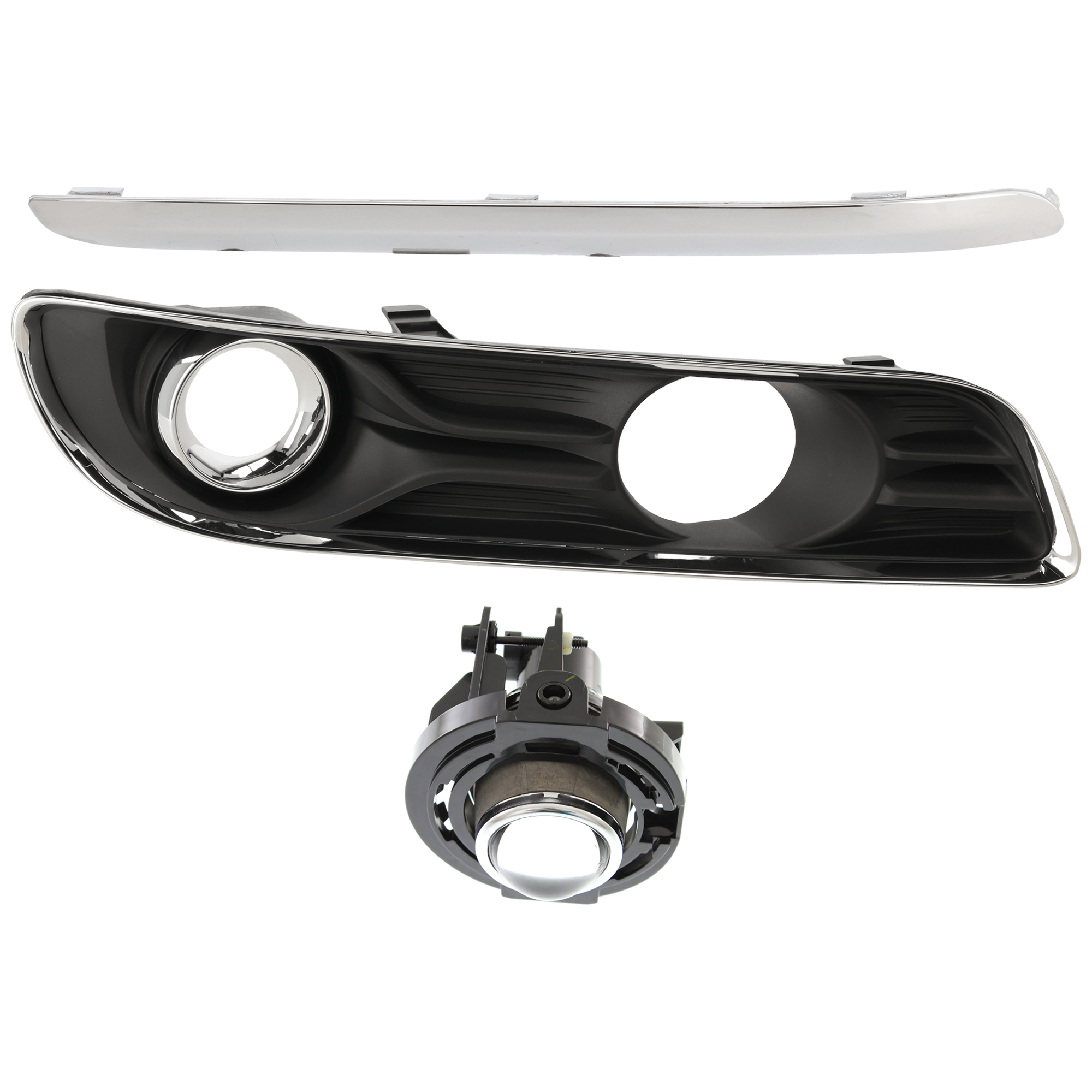 AM CHRYSLER 300-11-14 FRONT FOG LAMP RH=LH 3 pc kit Assembly Halogen SKU KIT 072324 C655 Partslink CH1047103 CH1039128 OEM 5182021AB PFM 68127940AB 51823