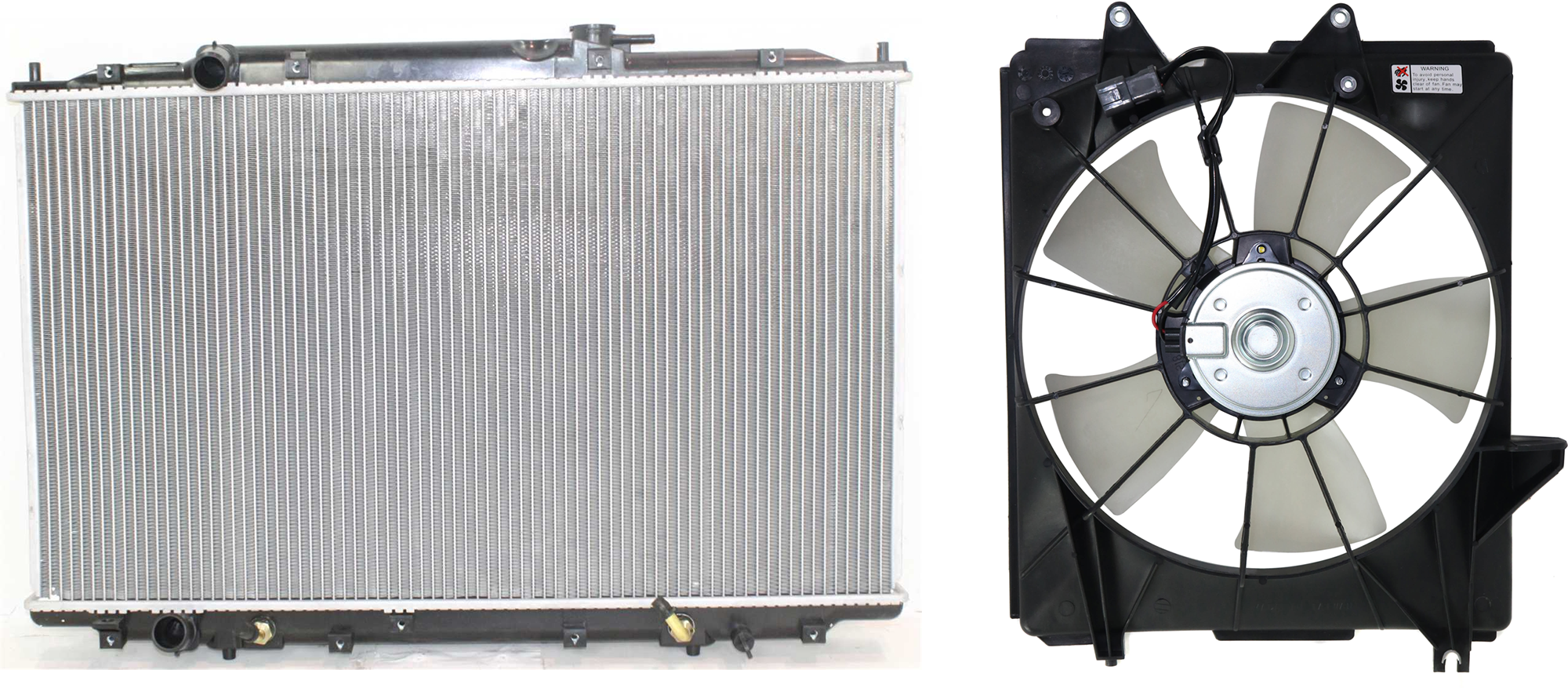 AM ODYSSEY 05-10 RADIATOR 2 pc kit 6 cyl. 3.5L Engine SKU KIT 072324 C727 Partslink HO3010200 HO3115128 OEM 19010RGLA51-19015RGLA01 PFM