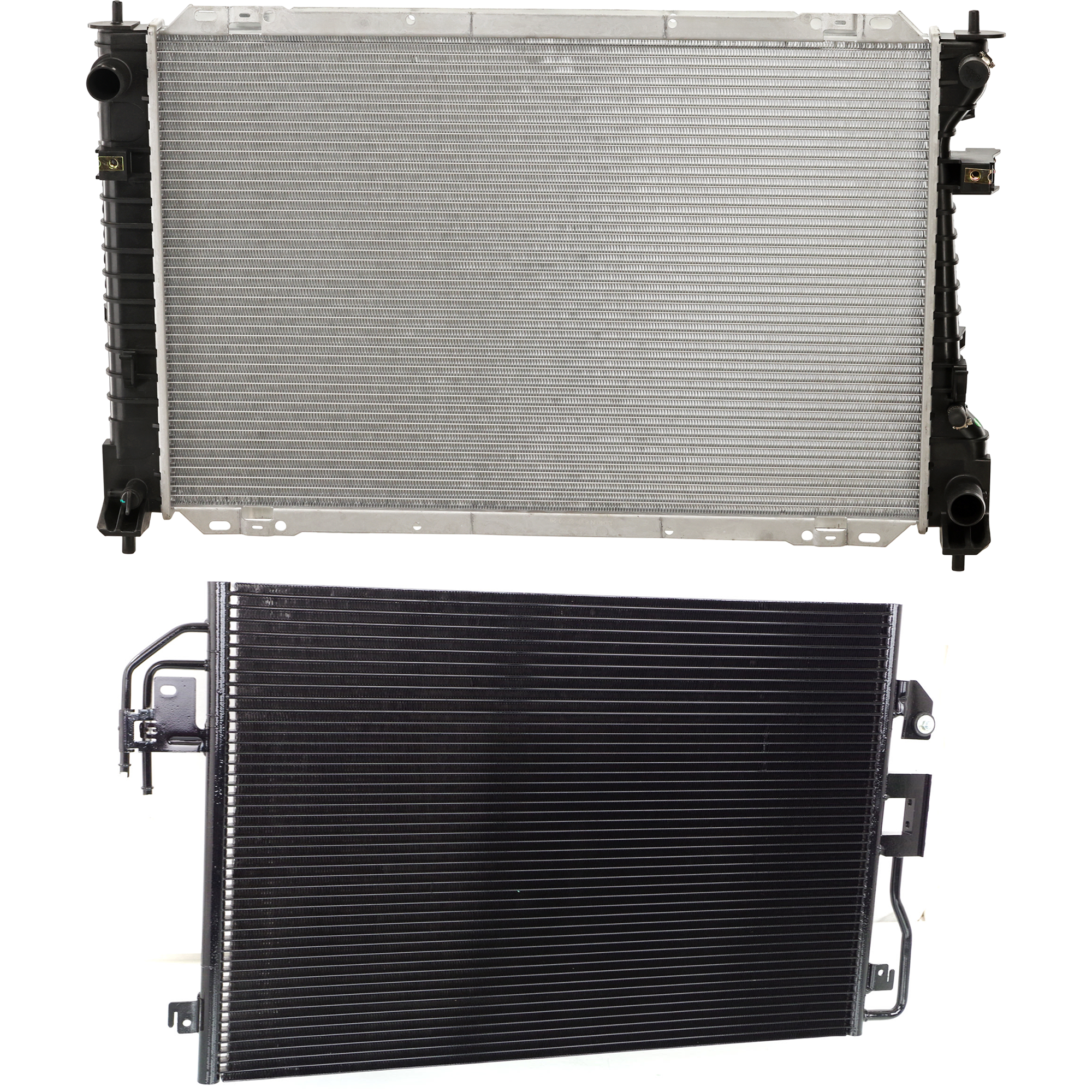 AM ESCAPE MARINER 08-08 RADIATOR 2 pc kit 4 cyl. 2.3L Engine SKU KIT 072324 C750 Partslink FO3010277 MA3010230 FO3030213 OEM 9L8Z8005A ZZC415200A 8L8Z19712