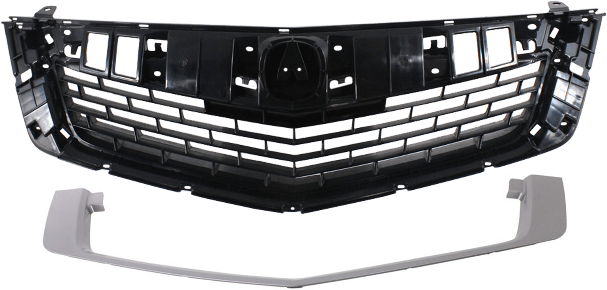 AM TSX 09-10 GRILLE INSERT Primed 2 pc Kit w Grille Trim SKU KIT 072324 C793 Partslink AC1200113 AC1216100 OEM 71121TL2A00-71123TL2305