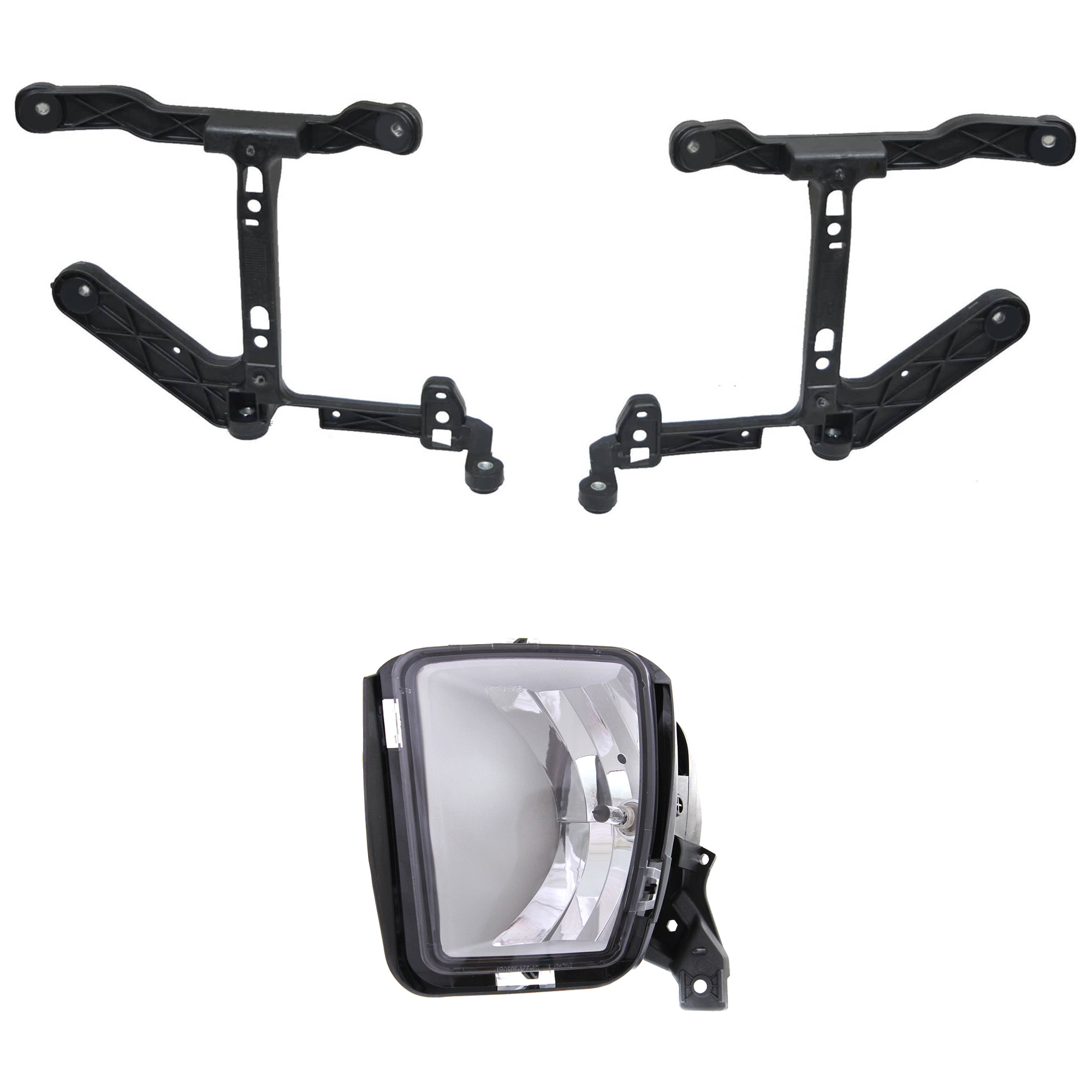 AM RAM 1500-13-18 FRONT BUMPER BRACKET RH AND LH 2 pc kit with Fog Light Includes 19-24-1500 Classic SKU KIT 072324 C845 Partslink CH1061108 CH2592147 OEM 68232454AA 68104821AF 68104821