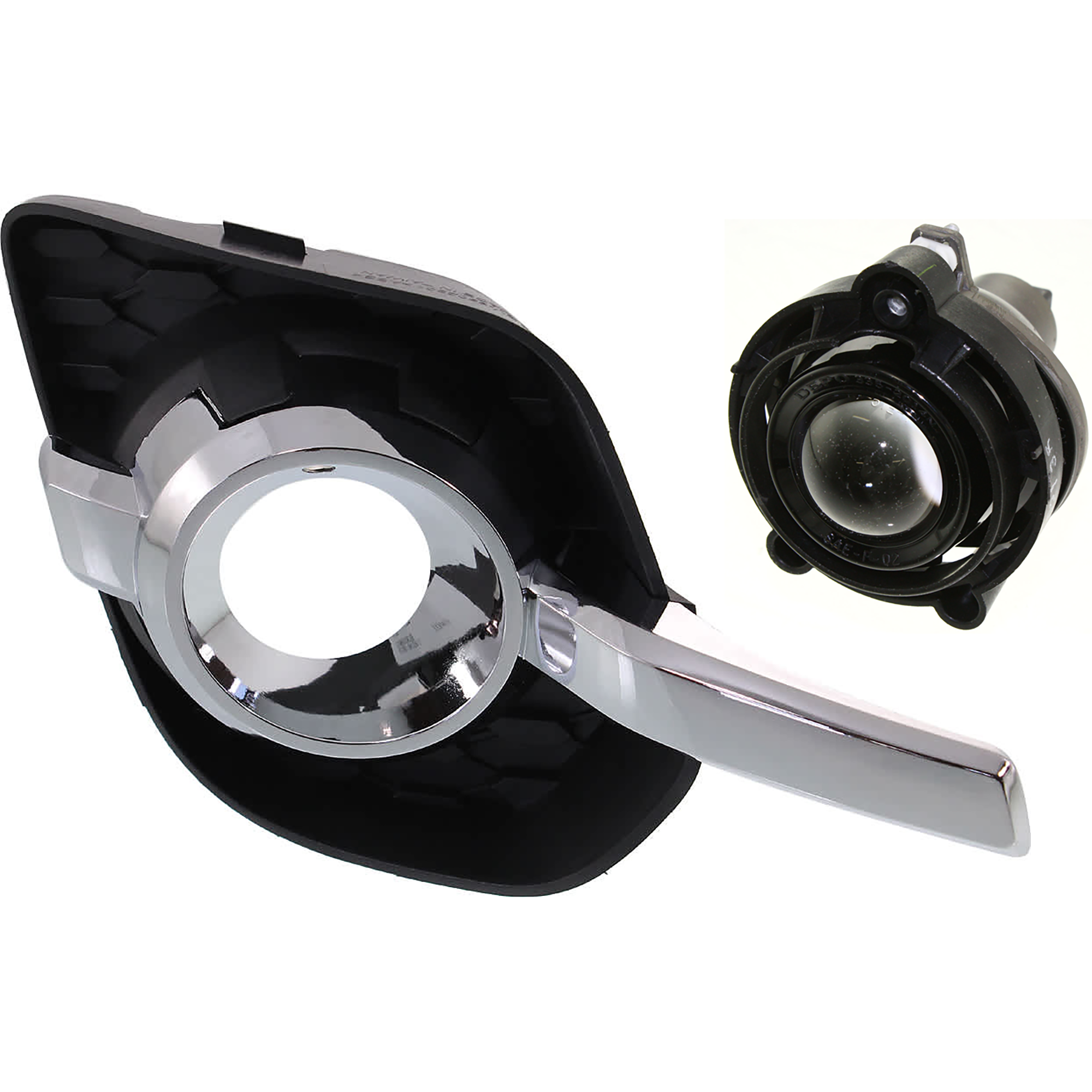 AM EQUINOX 10-15 FRONT FOG LAMP MOLDING RH 2 pc kit Primed LT LTZ Models SKU KIT 072324 C884 Partslink GM1039127 GM2593157 OEM 22808327-10335108