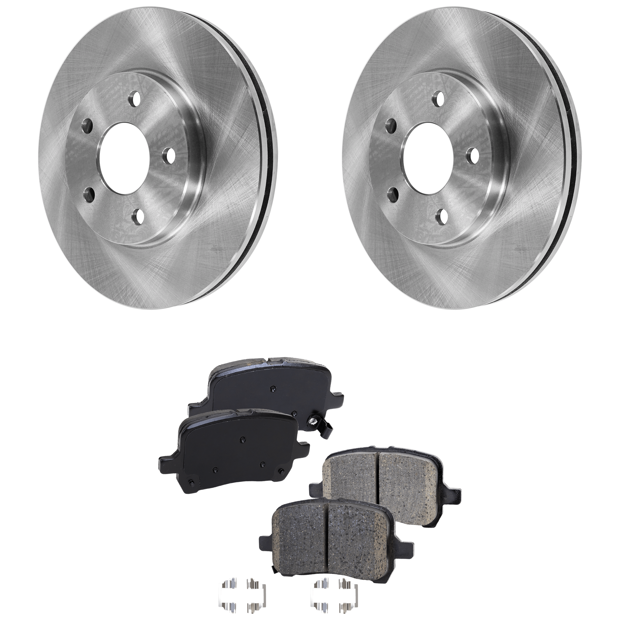AM MALIBU 04-06 FRONT BRAKE DISC AND PAD KIT 4 pc kit SKU KIT 072421-09 OEM 22705302-15856666-25797351-227