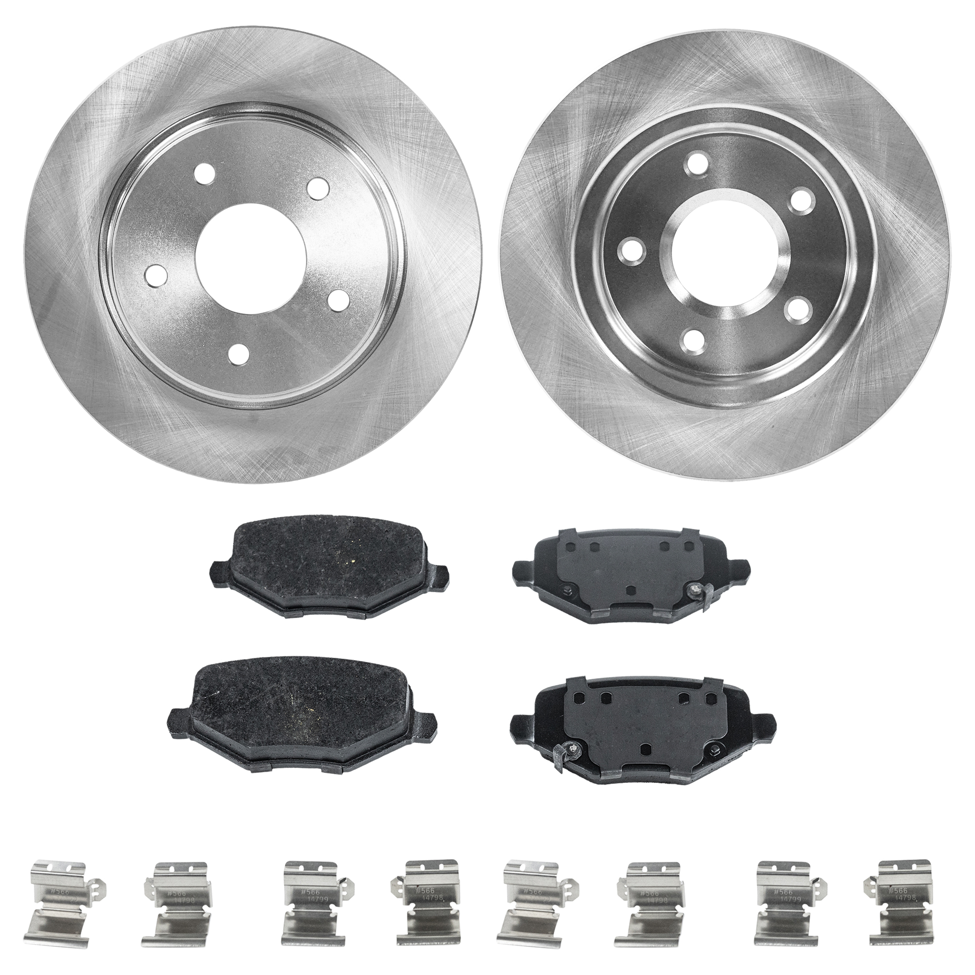 AM GRAND CARAVAN TOWN COUNTRY 12-16 REAR BRAKE DISC AND PAD KIT 2 Wheel Set SKU KIT 072421-118 OEM 4721677AA 4721996AA 7B0615601A