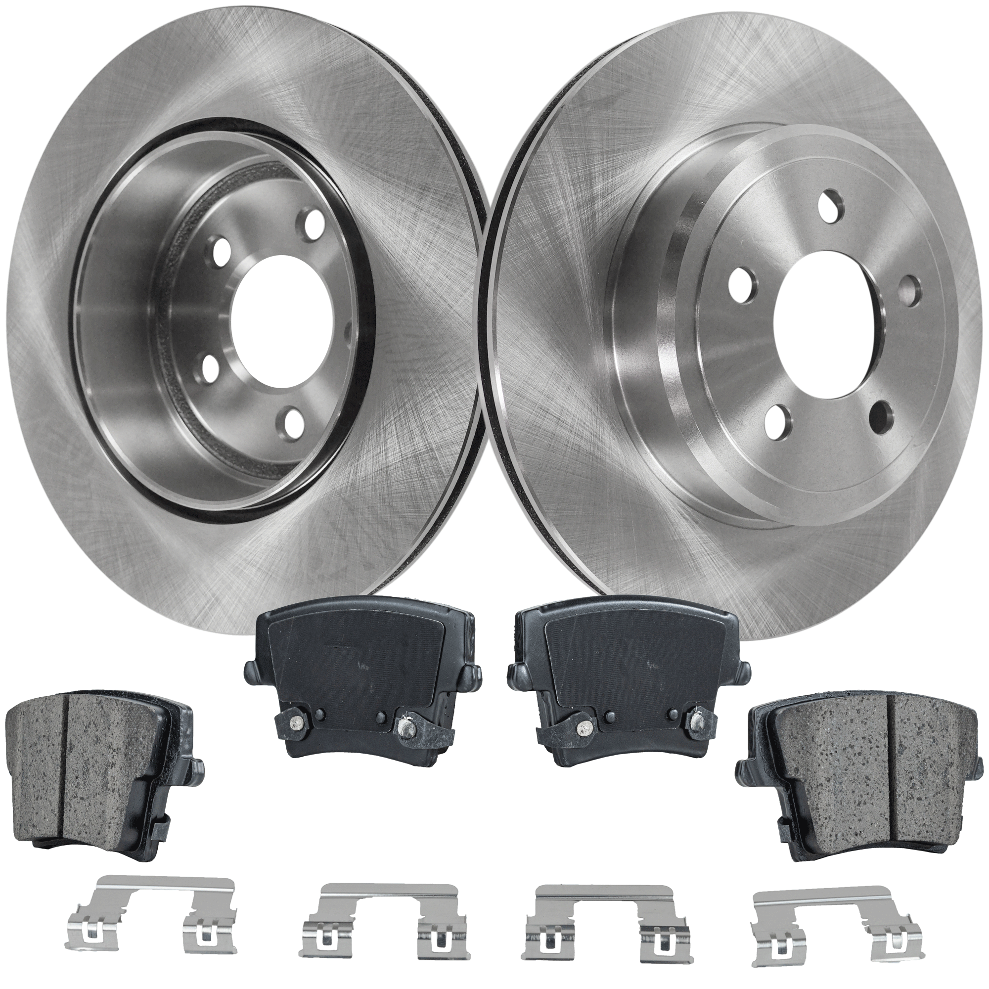 AM CHRYSLER 300-05-20 REAR BRAKE DISC AND PAD KIT 2 Wheel Set Plain Surface 5 Lugs SKU KIT 072421-119 OEM 4779209AB 4779209AC 4779209AE