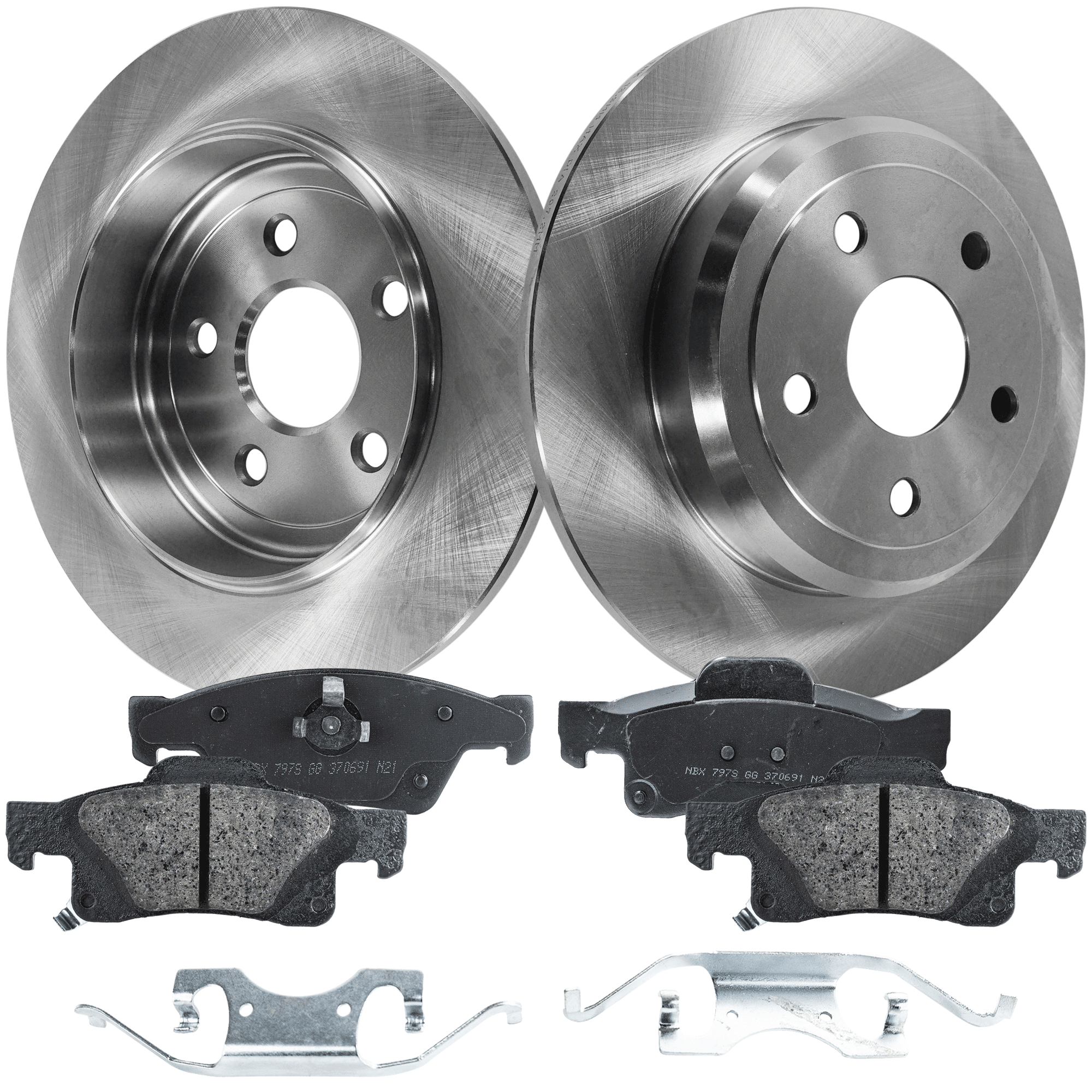 AM DURANGO GRAND CHEROKEE 11-20 REAR BRAKE DISC AND PAD KIT 4 pc Kit SKU KIT 072421-124 OEM 43178-53061-850237-60042004-53