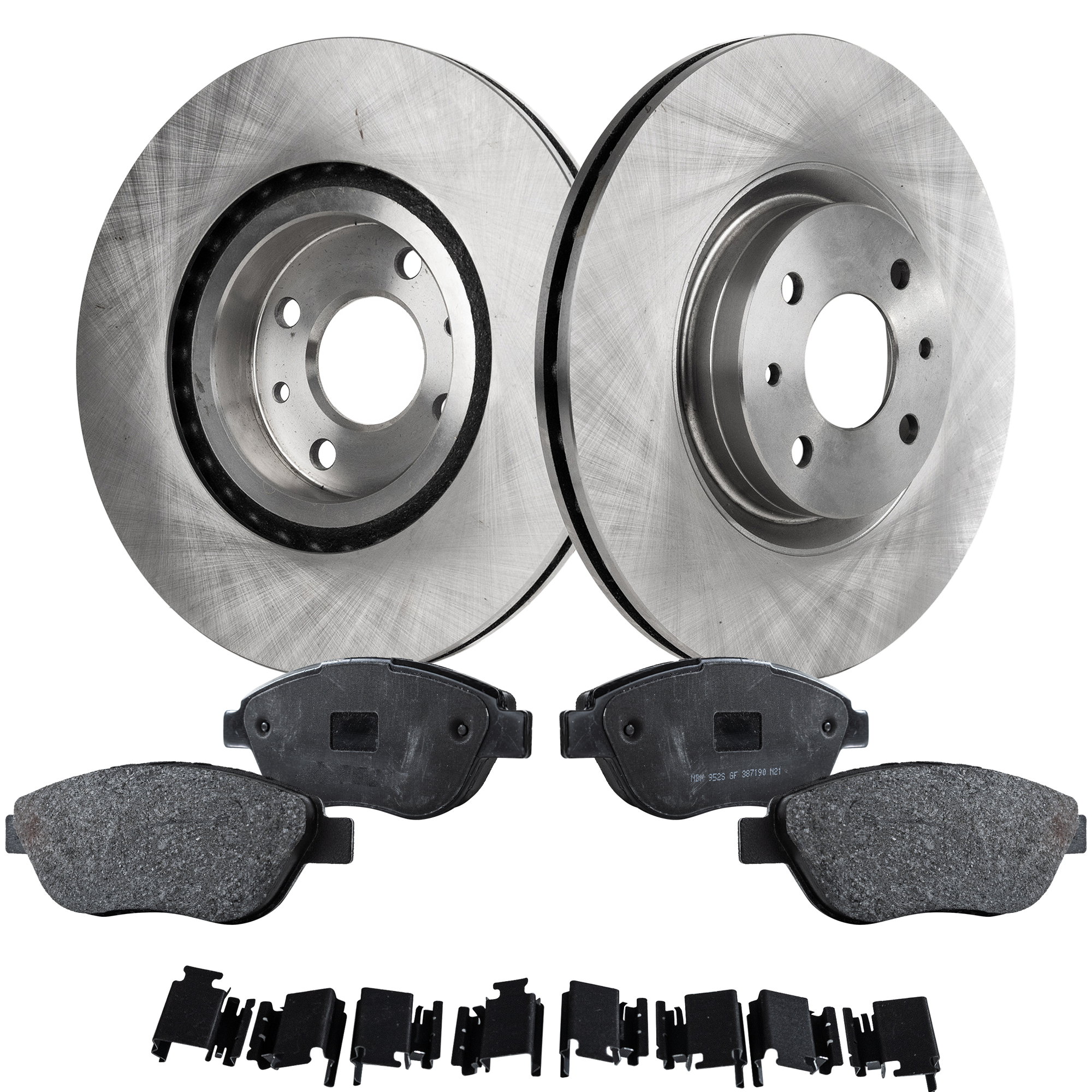 AM 500-12-13 FRONT BRAKE DISC AND PAD KIT 4 pc kit SKU KIT 072421-156 OEM 4779953AB 46403088-46403959-46