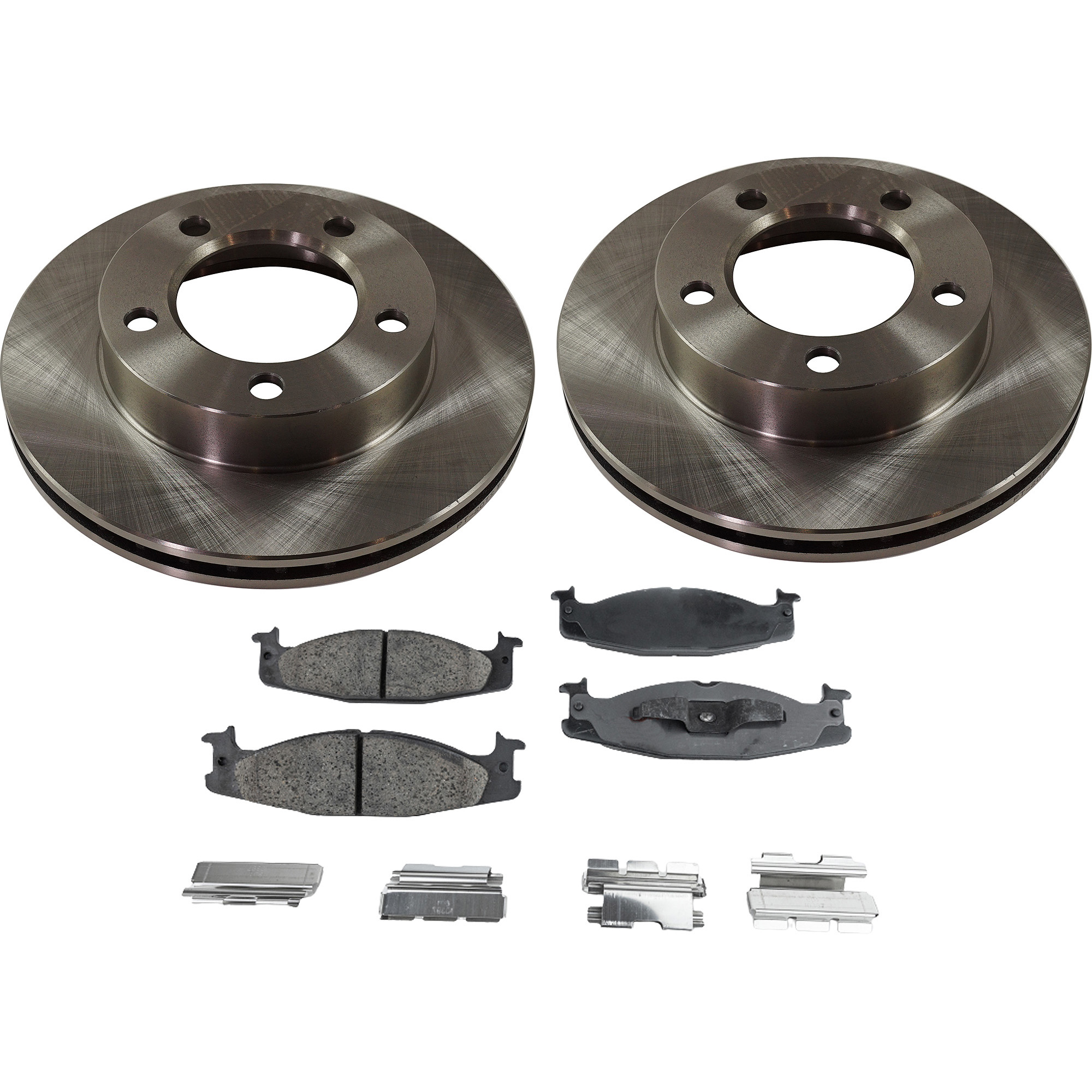 AM BRONCO F 150-94-96 FRONT BRAKE DISC AND PAD KIT 4 pc kit SKU KIT 072421-165 OEM F4TZ1102A F4TZ1102B F5TZ1102C