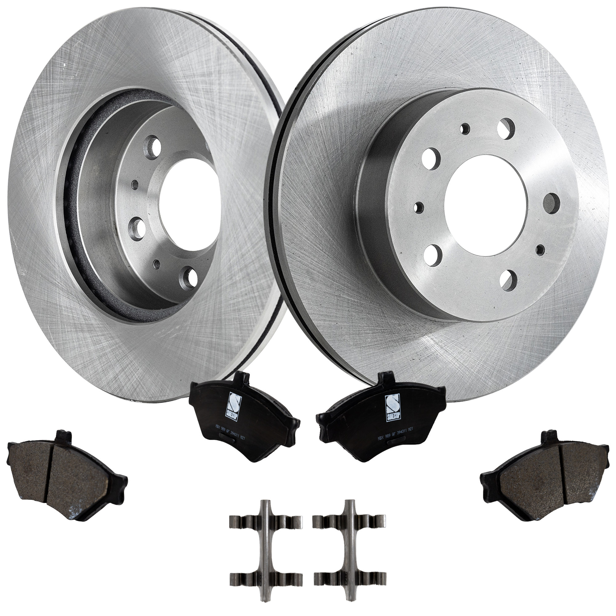 AM CROWN VICTORIA GRAND MARQUIS 95-97 FRONT BRAKE DISC AND PAD KIT 4 pc kit SKU KIT 072421-172 OEM F5AZ1125A 2U2Z2V001KA F5AZ2001