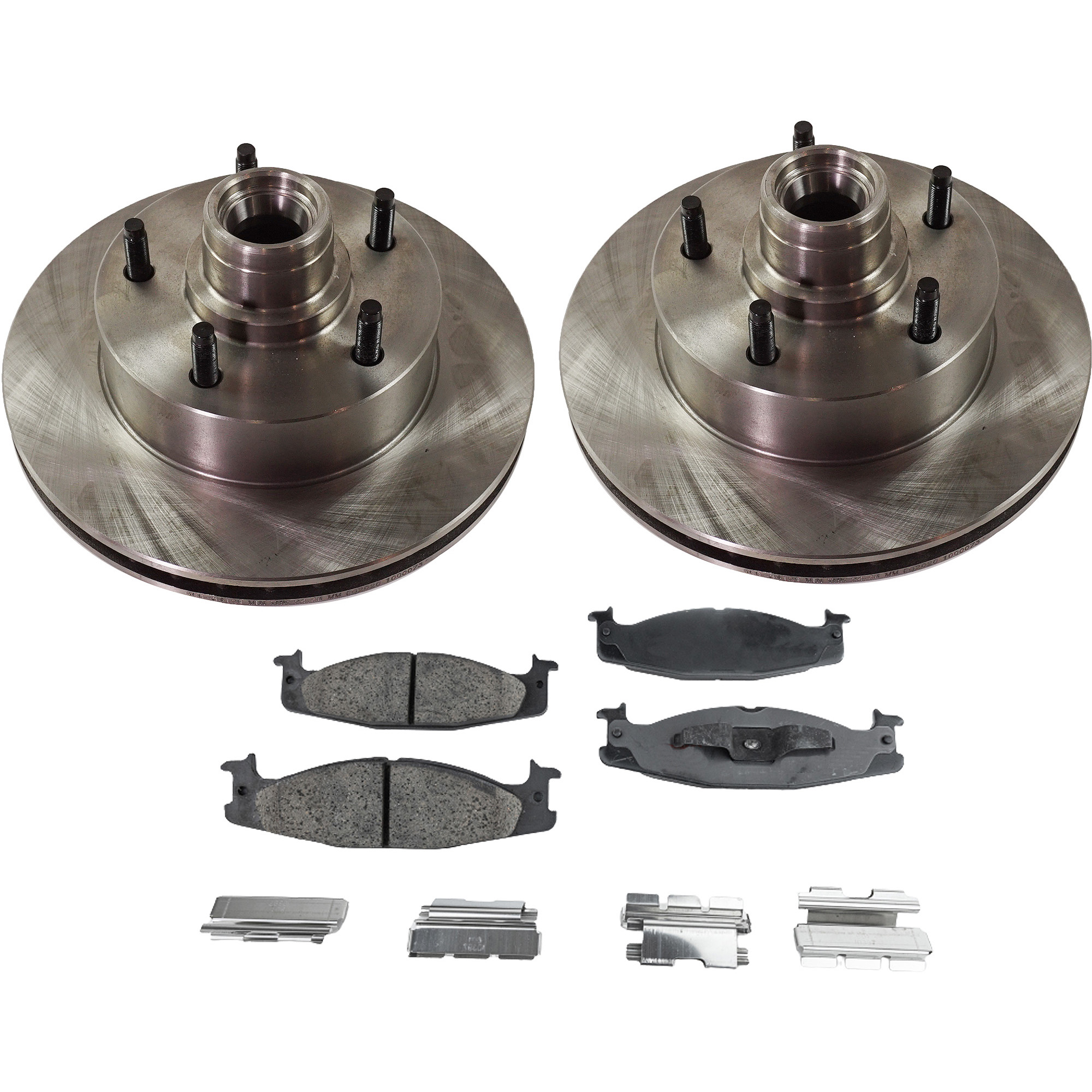 AM E 150 ECONOLINE 94-01 F 150-94-96 FRONT BRAKE DISC AND PAD KIT 4 pc kit SKU KIT 072421-178 OEM F4UZ1102B YL3Z1V102C F4TZ2001A