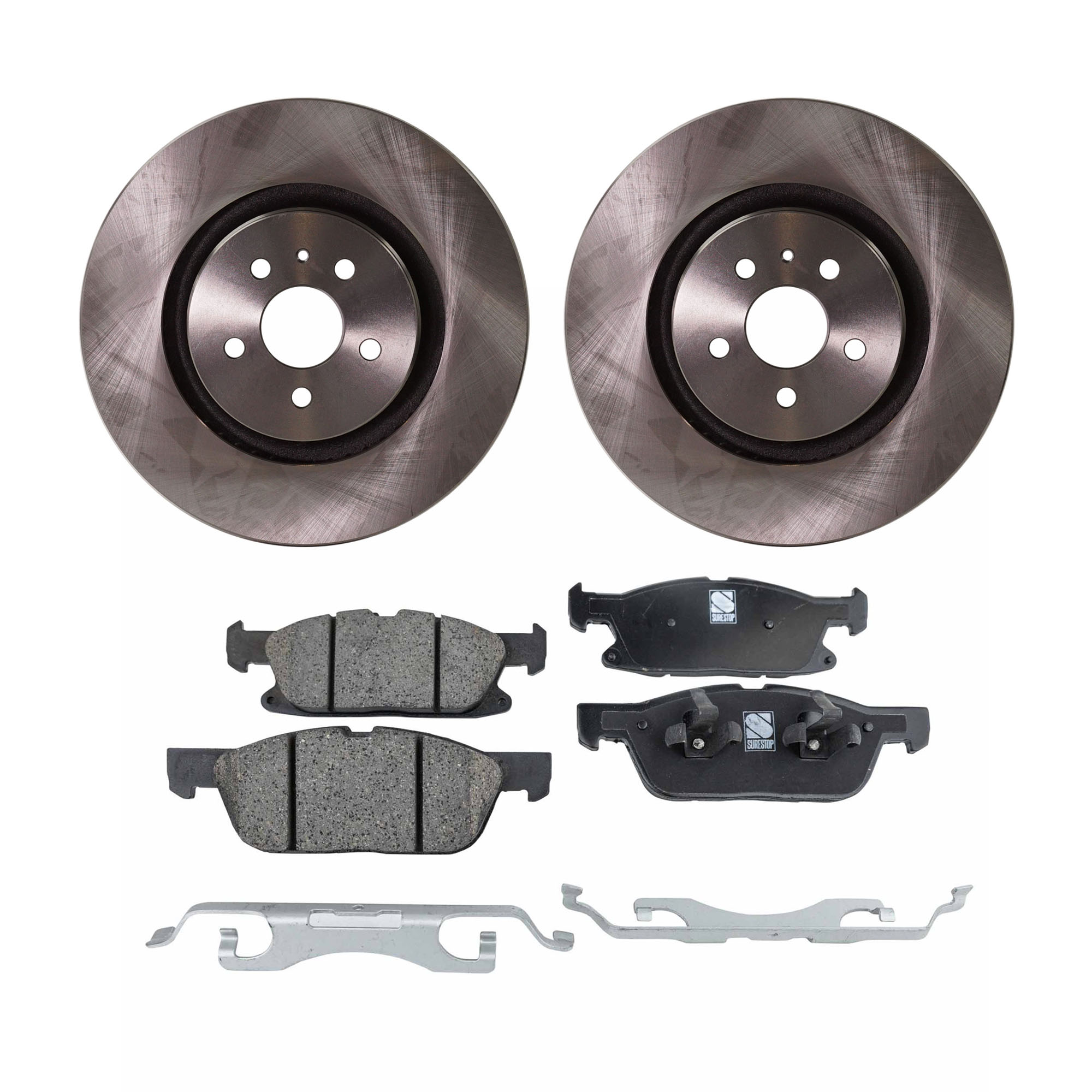 AM EDGE 15-21 NAUTILUS 19-22 FRONT BRAKE DISC AND PAD KIT 4 pc Kit SKU KIT 072421-186 OEM F2GZ2001A F2GZ2001C F2GZ2001K