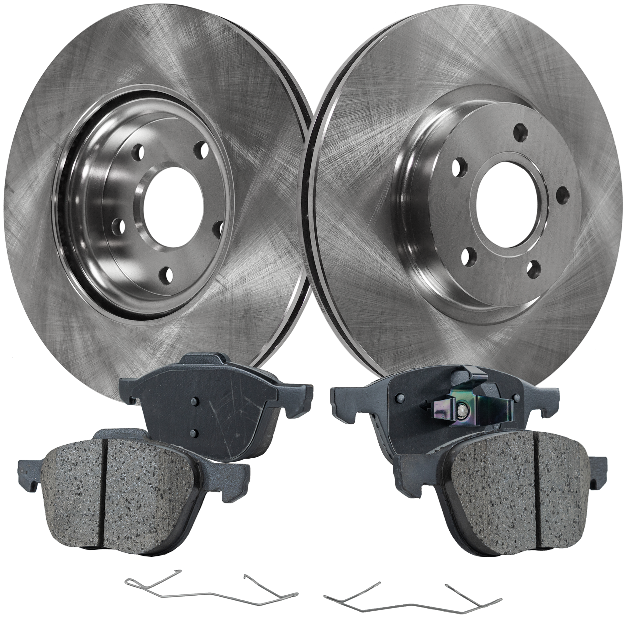 AM C70-06-13 ESCAPE 17-19 S40-04-11 FRONT BRAKE DISC AND PAD KIT 4 pc kit SKU KIT 072421-194 OEM 34364-45438-45608-850028-90070