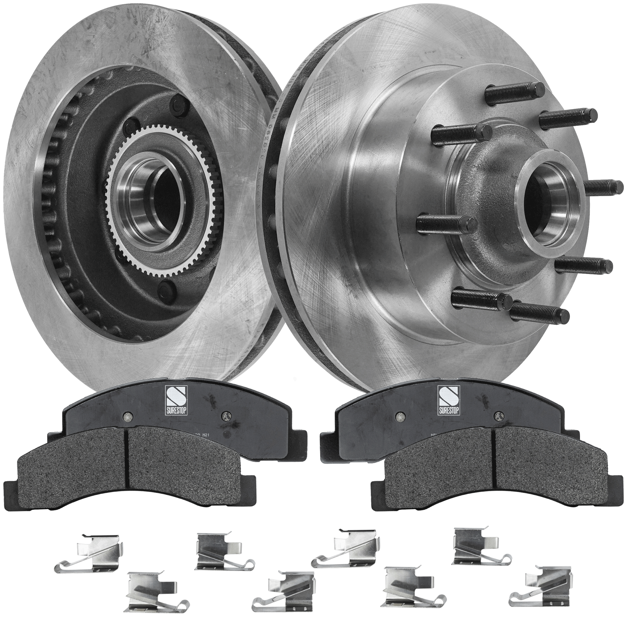 AM EXCURSION 03-05 FRONT BRAKE DISC AND PAD KIT 4 pc kit SKU KIT 072421-199 OEM 54121-145480-492625-48880215-6