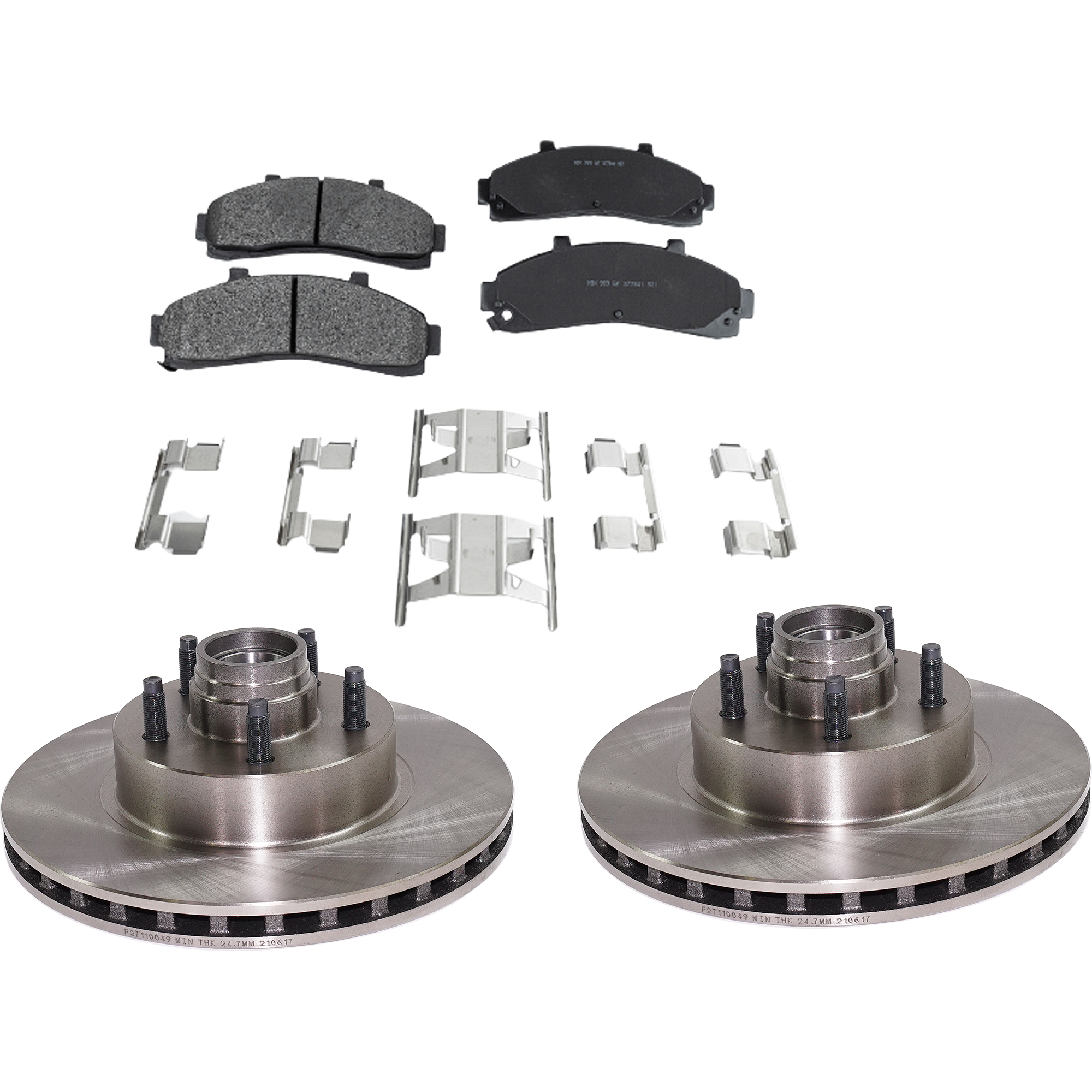 AM EXPLORER 95-01 B4000-00-03 FRONT BRAKE DISC AND PAD KIT 2 Wheel Set SKU KIT 072421-204 OEM F5TZ1102H F6TZ1102GA 4L5Z1102B
