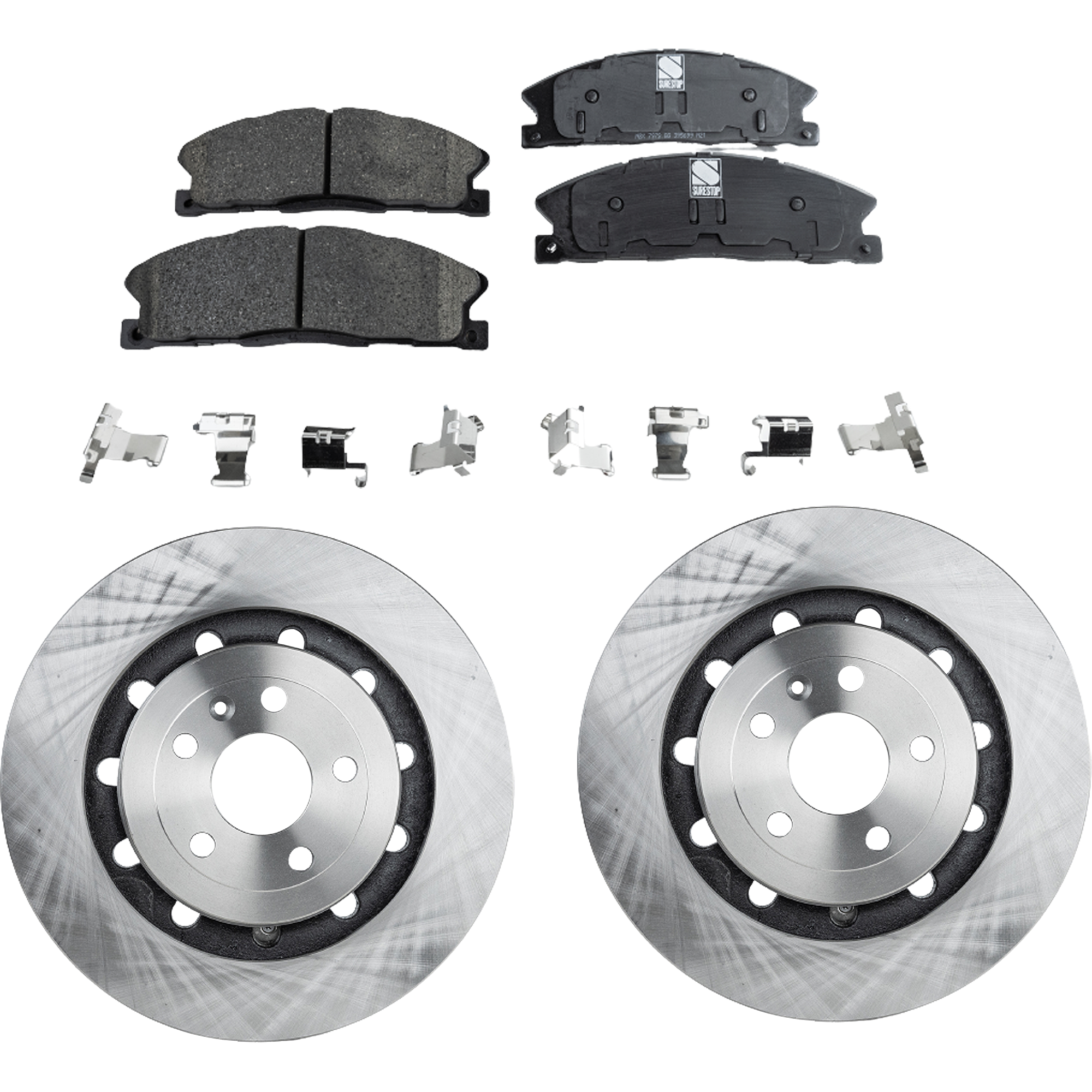 AM EXPLORER 13-16 FRONT BRAKE DISC AND PAD KIT 4 pc kit SKU KIT 072421-208 OEM DG1Z1125C DG1Z1125B DG1Z2001A