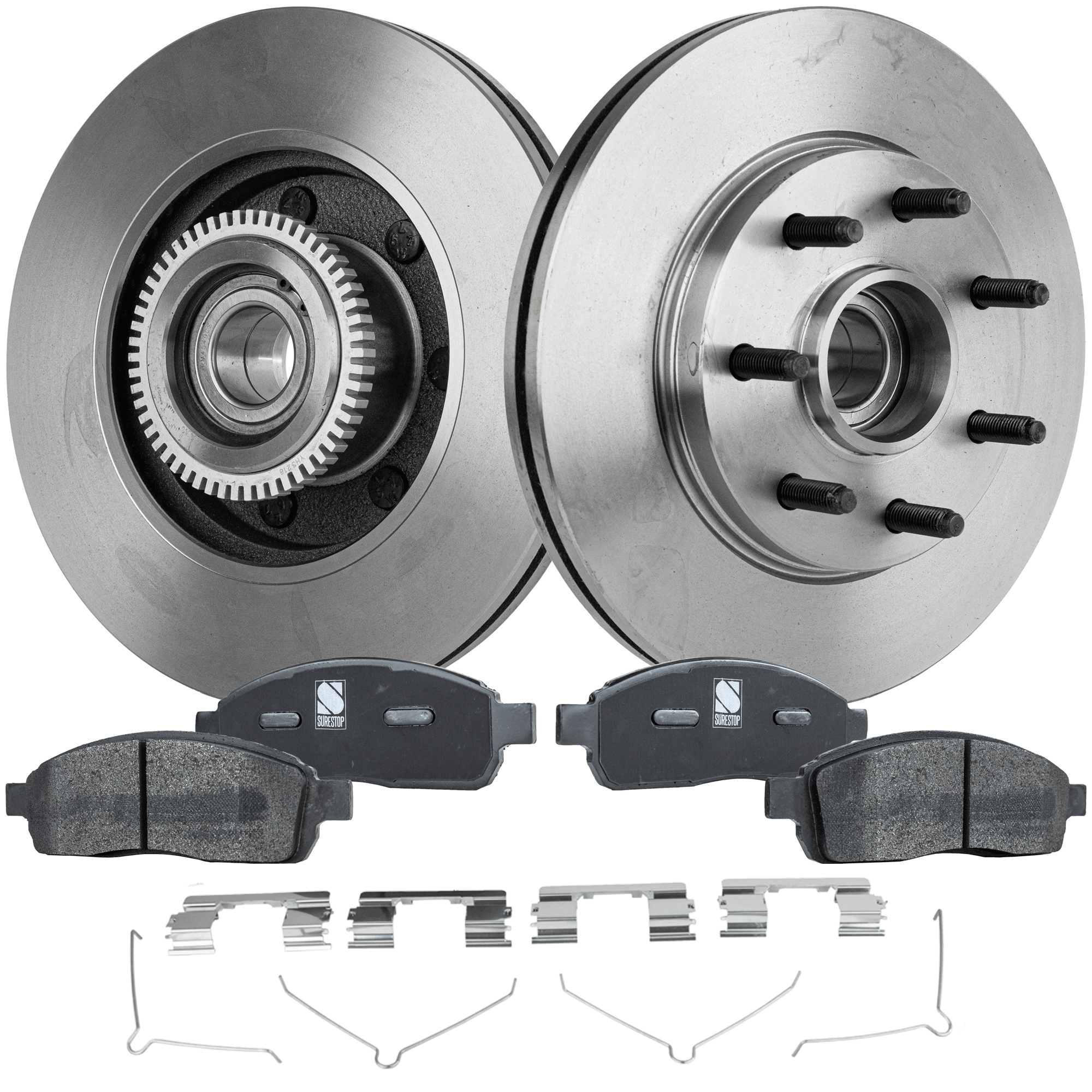 AM F 150-04-08 MARK LT 06-08 FRONT BRAKE DISC AND PAD KIT 2 Wheel Set SKU KIT 072421-210 OEM 54108-145520-492565-60054185-5