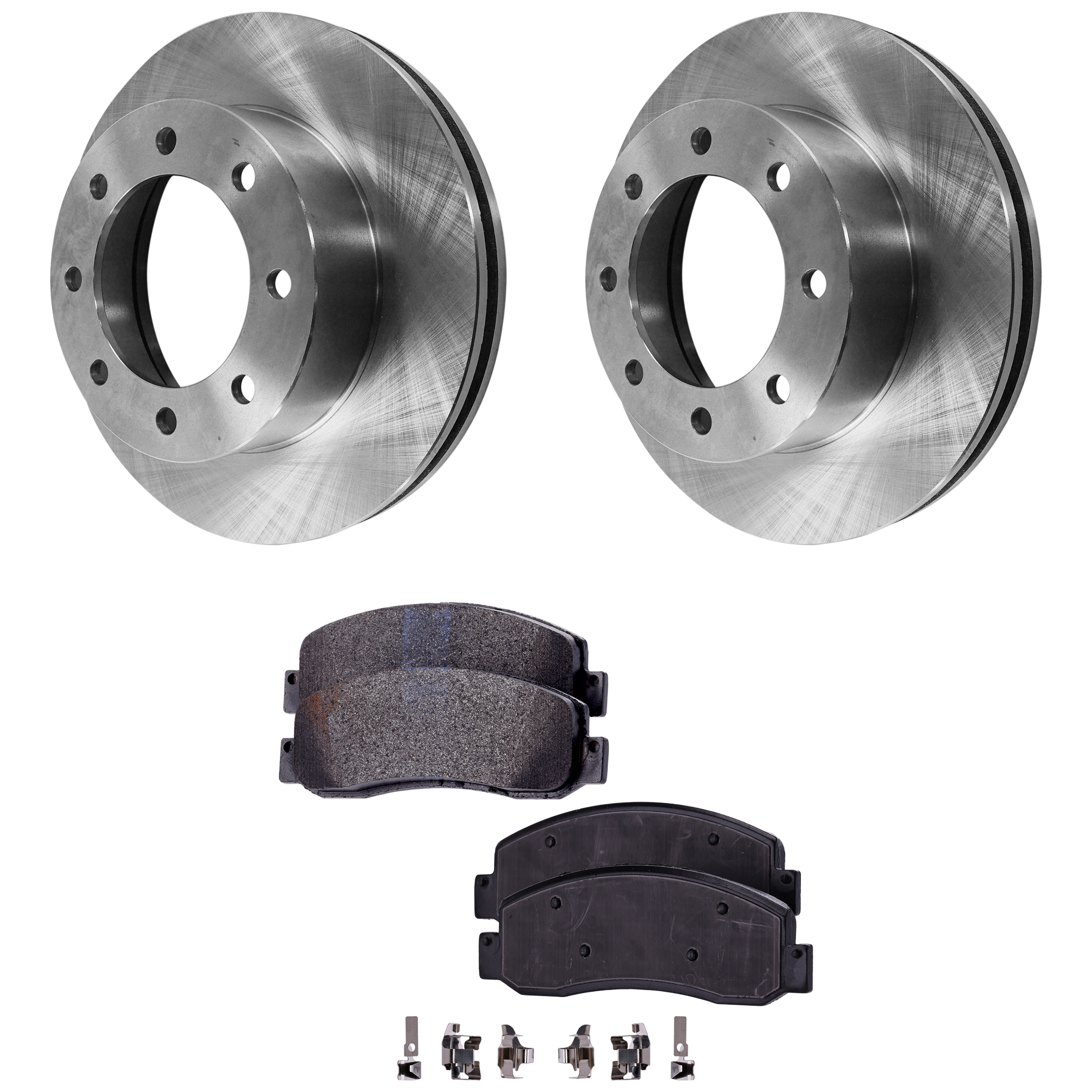 AM F 350 SUPER DUTY 05-10 F 250 SUPER DUTY 05-11 FRONT BRAKE DISC AND PAD KIT 4 pc kit SKU KIT 072421-216 OEM 5C3Z1125AB 5C3Z2001AA 5C3Z2001