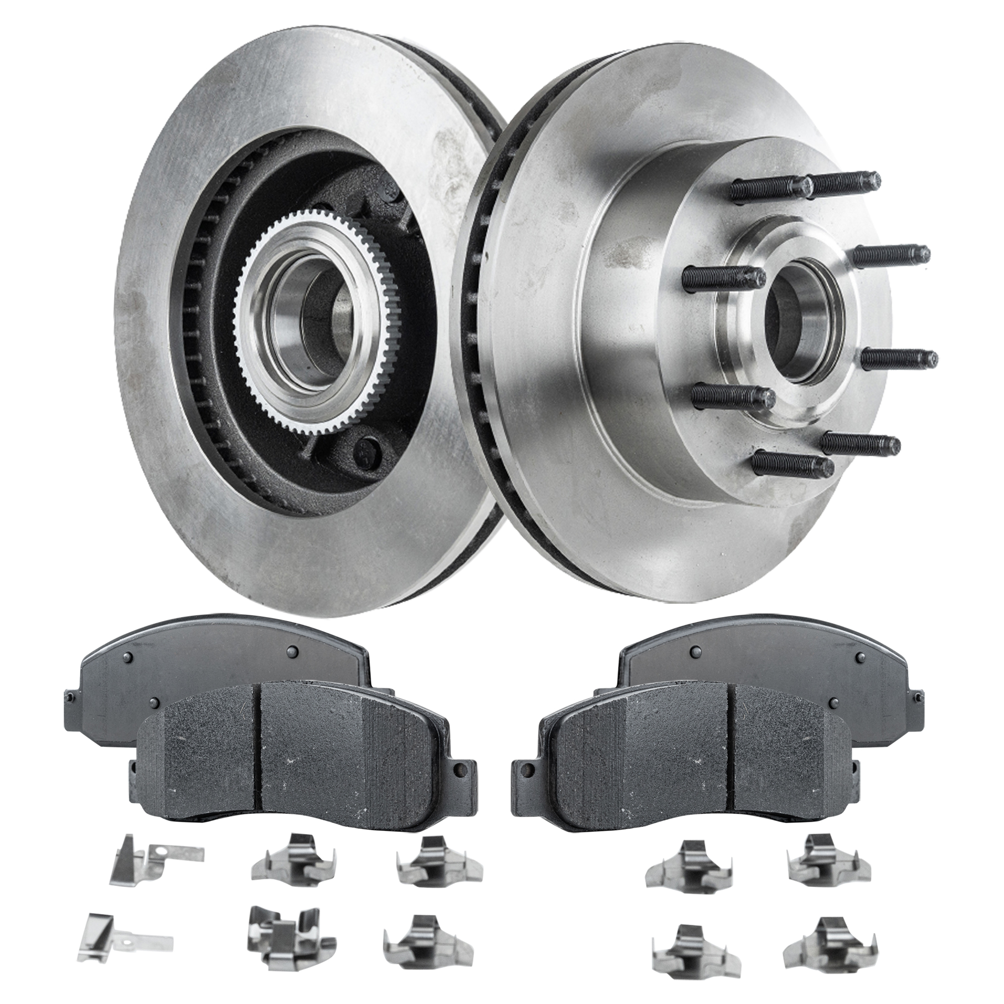 AM F 250 SUPER DUTY 08-11 F 350 SUPER DUTY 08-12 FRONT BRAKE DISC AND PAD KIT 4 pc kit SKU KIT 072421-219 OEM 42259-54160-60411-850066-90036