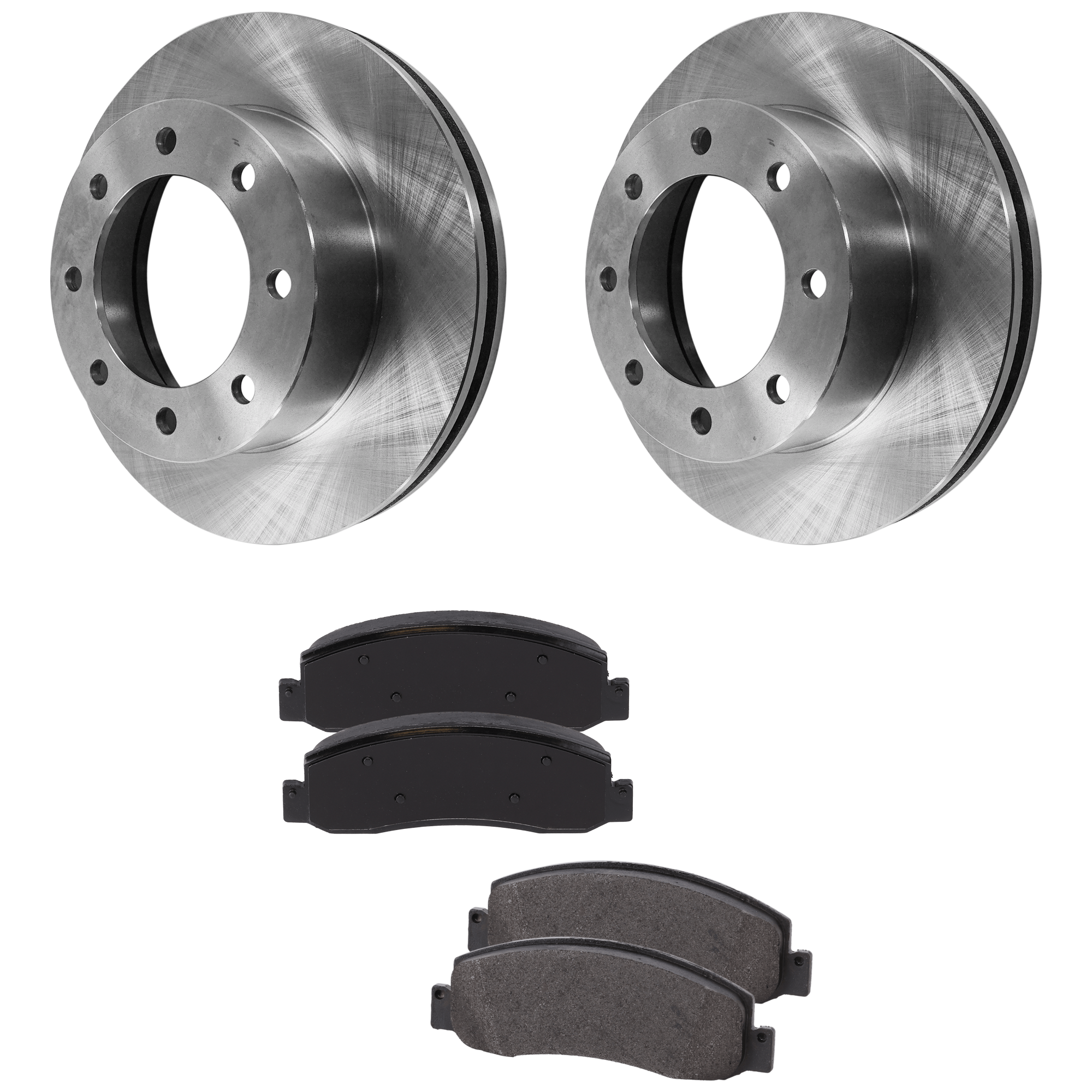 AM F 250 SUPER DUTY 08-11 F 350 SUPER DUTY 08-12 FRONT BRAKE DISC AND PAD KIT 4 pc kit SKU KIT 072421-220 OEM 5C3Z1125AB 8C3Z2001A 8C3Z2001C