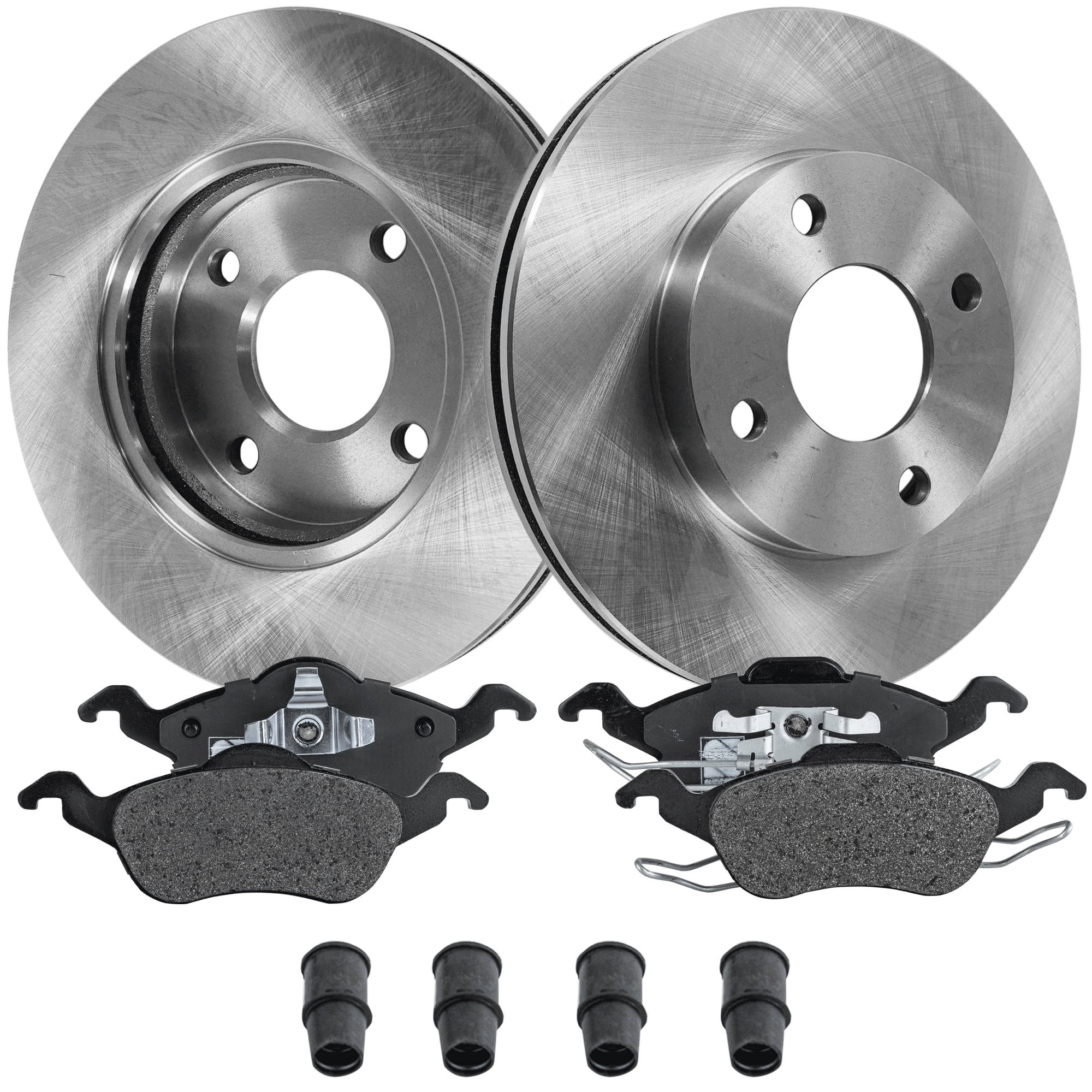 AM FOCUS 00-04 FRONT BRAKE DISC AND PAD KIT 4 pc Kit SKU KIT 072421-234 OEM YS4Z1125BA YS4Z1125DA YS4Z1125