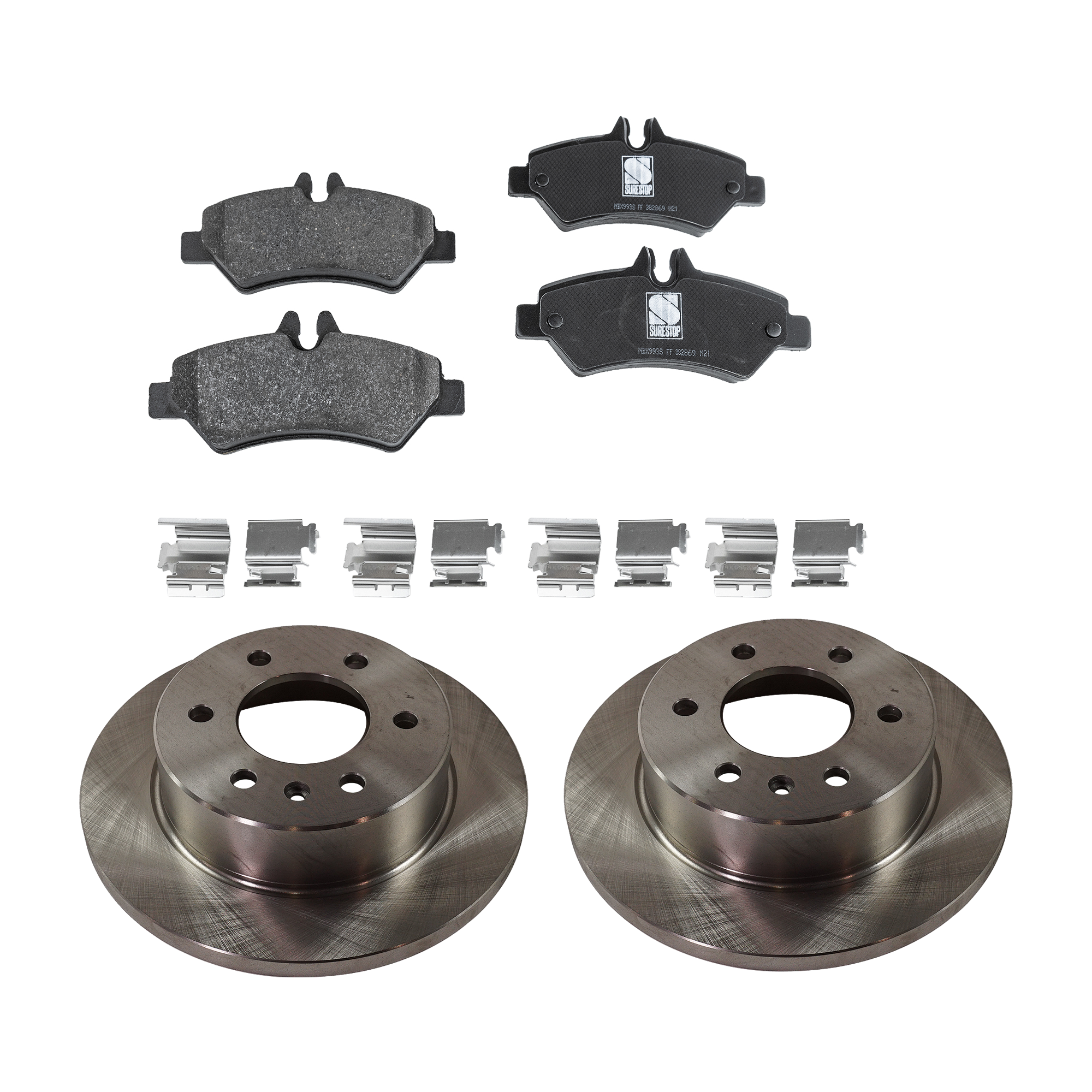 AM SPRINTER 2500-07-18 REAR BRAKE DISC AND PAD KIT 2 Wheel Set SKU KIT 072421-241 OEM 9064230012-2E0615601A 68013764