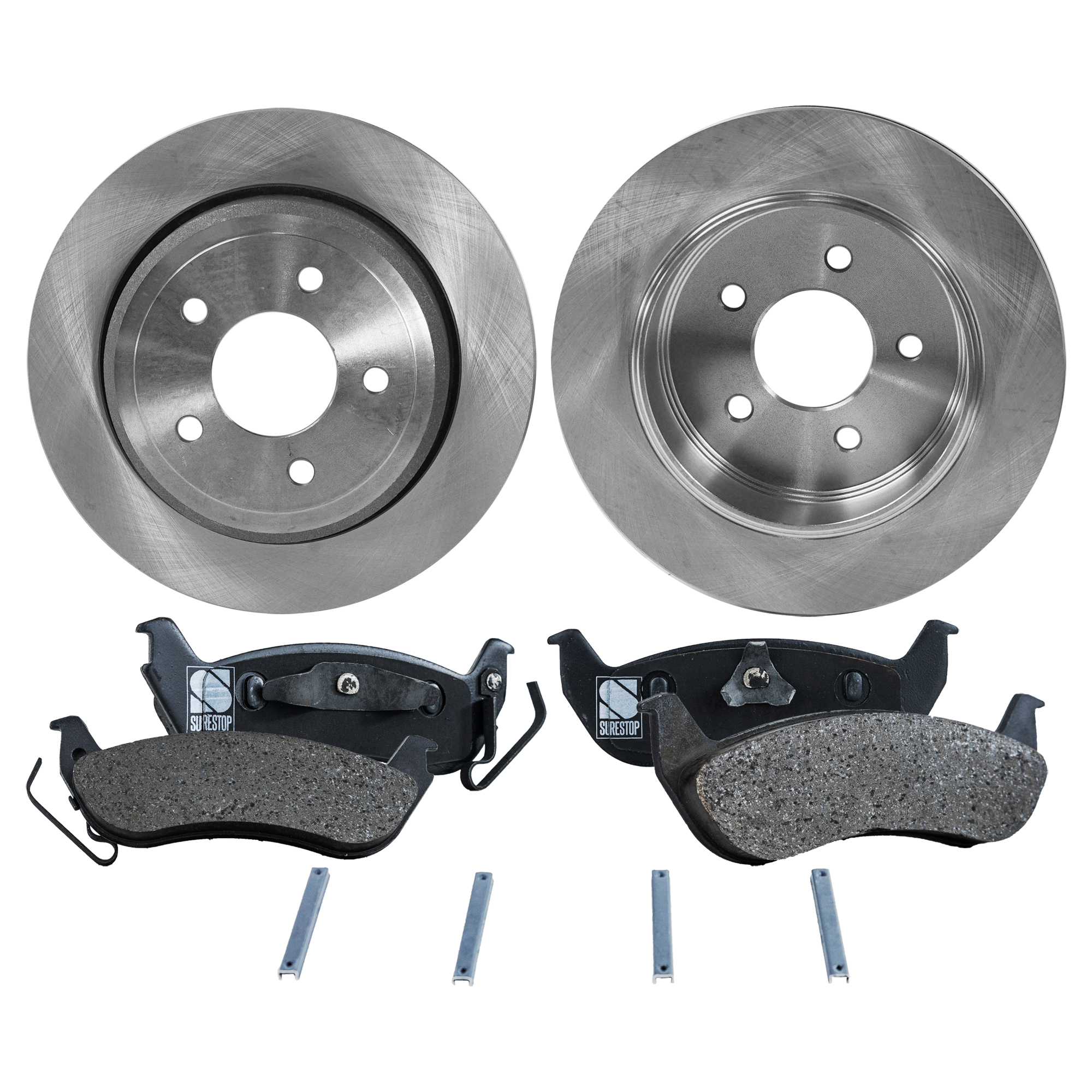 AM MARAUDER 03-04 REAR BRAKE DISC AND PAD KIT 4 pc kit SKU KIT 072421-249 OEM 3W7Z2C026AA 3W1Z2200AA 4U2Z2V2