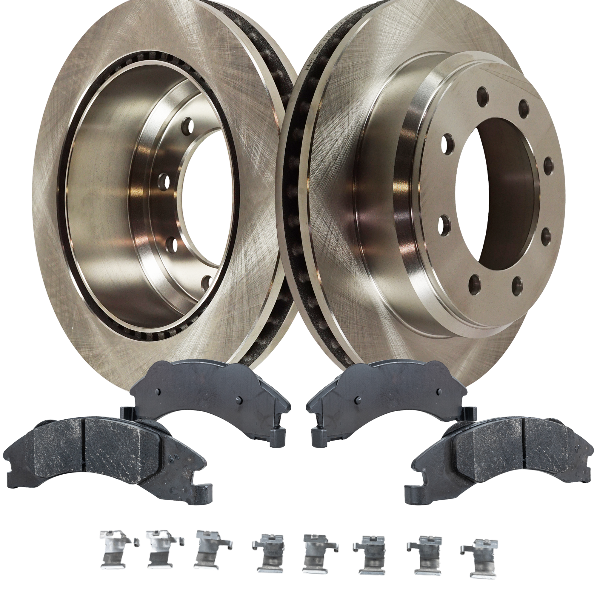 AM E 150 E 250-08-14 E 350 SUPER DUTY 08-21 REAR BRAKE DISC AND PAD KIT 4 pc kit SKU KIT 072421-252 OEM 8C2Z2C026C 8C2Z2200A