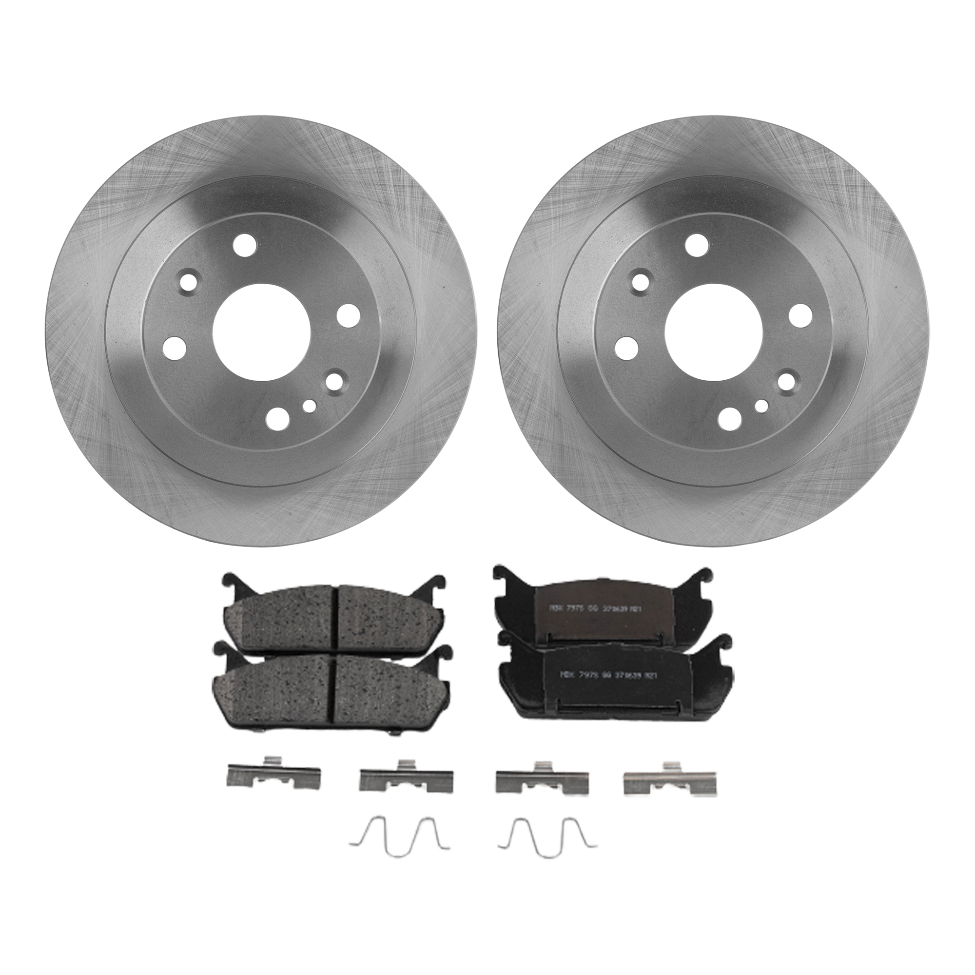 AM PROTEGE 90-94 TRACER 91-96 REAR BRAKE DISC AND PAD KIT 4 pc kit SKU KIT 072421-258 OEM F1CZ2C026A F1CZ2C026B BB4C2625