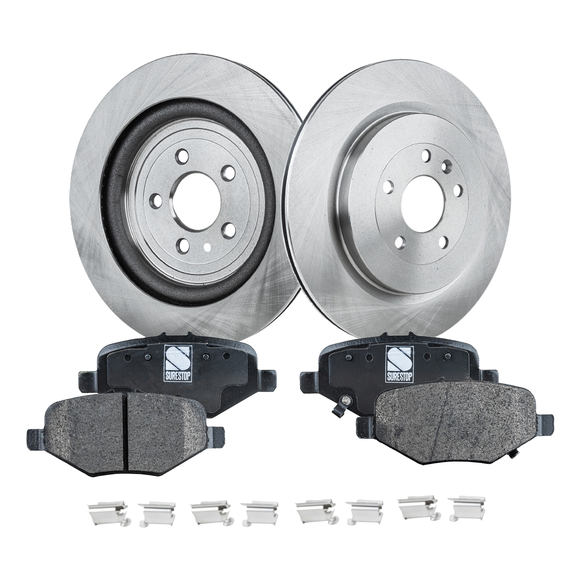 AM TAURUS 13-19 REAR BRAKE DISC AND PAD KIT 4 pc kit SKU KIT 072421-268 OEM 42285-54189-54190-680983-85030