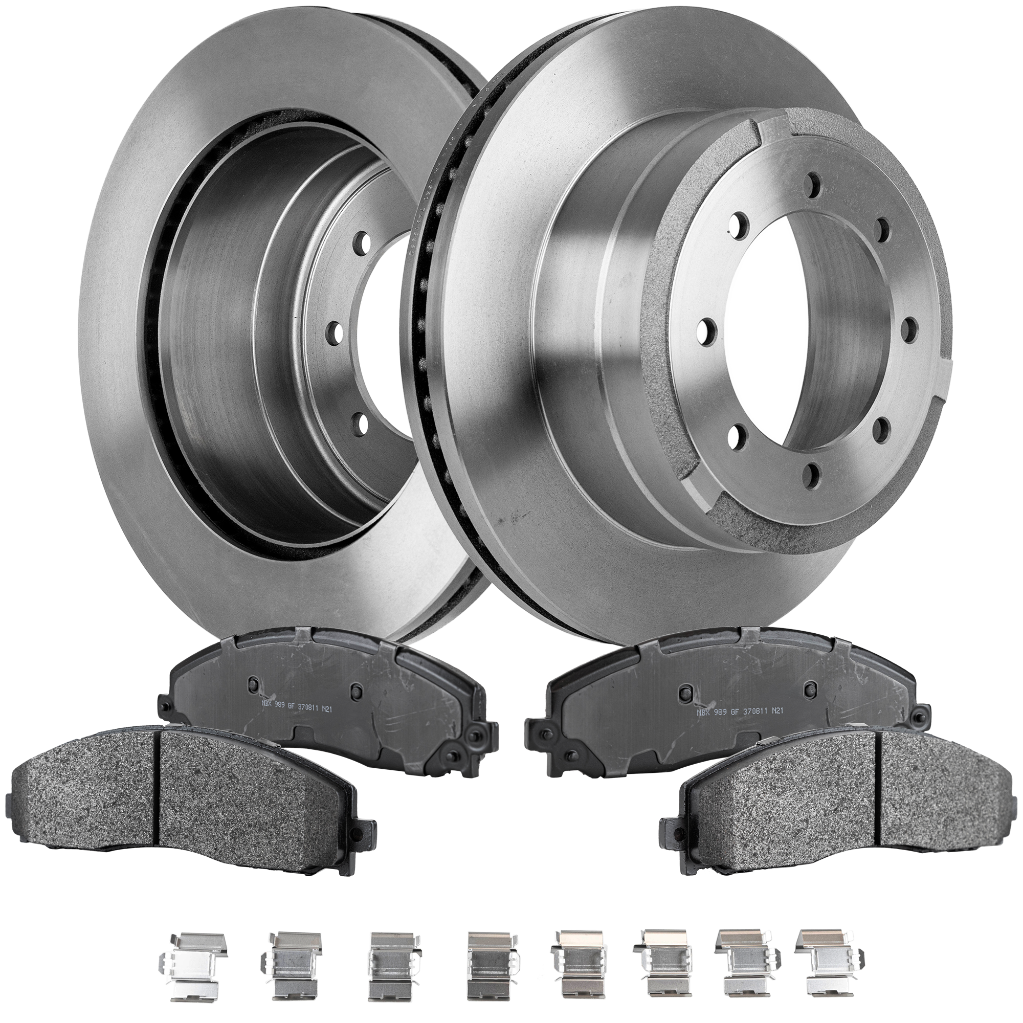 AM F 350 SUPER DUTY 13-22 F 450 SUPER DUTY 13-14 REAR BRAKE DISC AND PAD KIT 4 pc kit SKU KIT 072421-281 OEM 42295-850351-60054225-681018R