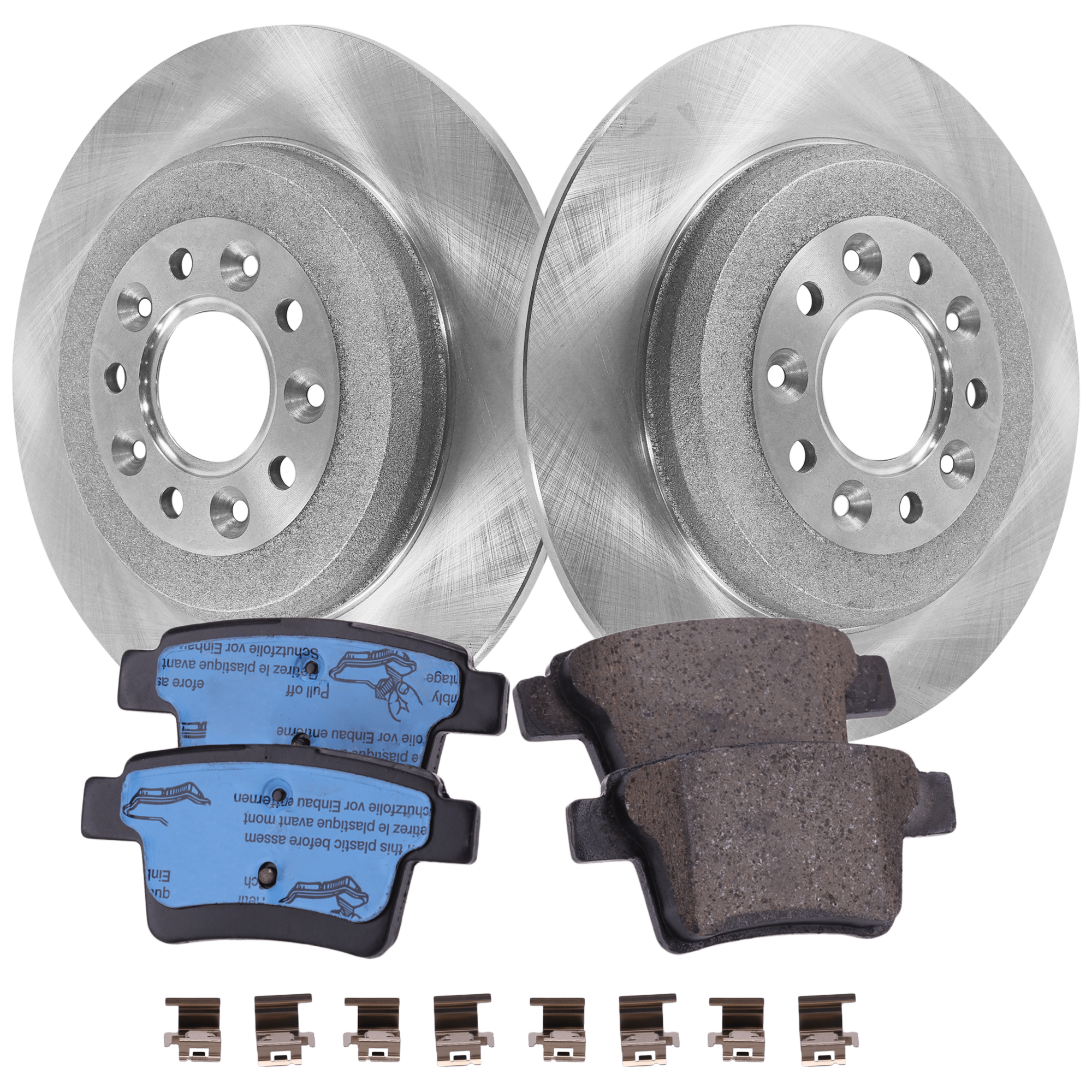AM FIVE HUNDRED 05-07 TAURUS 08-09 REAR BRAKE DISC AND PAD KIT 4 pc Kit SKU KIT 072421-284 OEM 5F9Z2C026BA 1522073-5F9Z2200AA