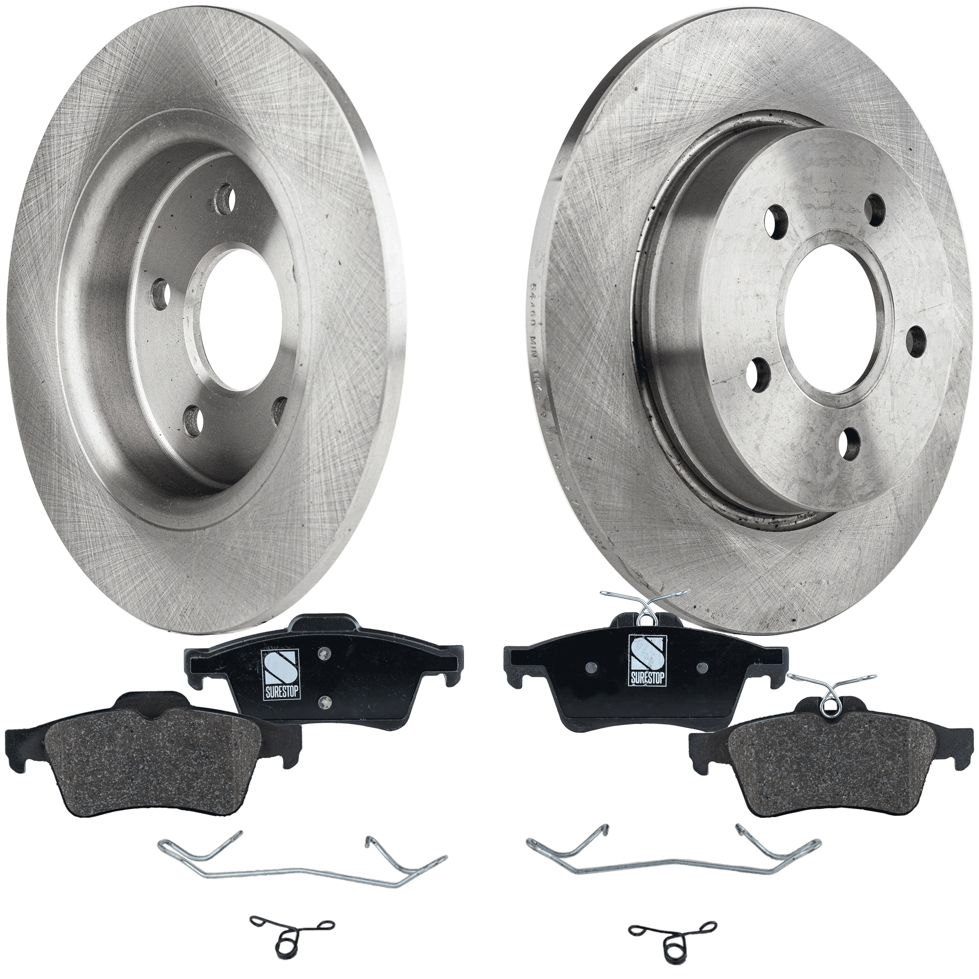 AM FOCUS 13-14 REAR BRAKE DISC AND PAD KIT 4 pc kit SKU KIT 072421-287 OEM 42280-54182-850286-901068-6005