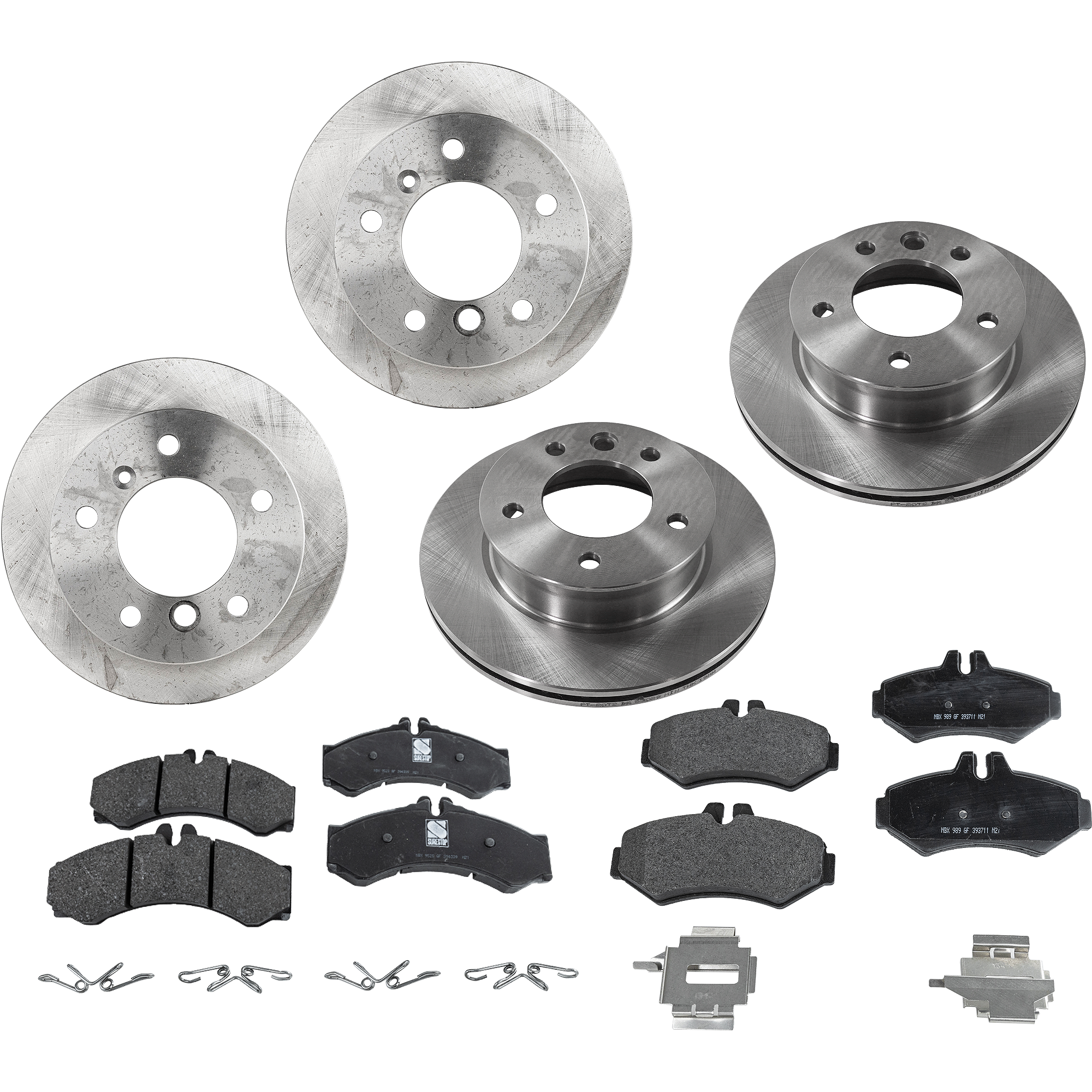 AM SPRINTER 2500-03-06 SPRINTER 3500-05-05 FRONT AND REAR BRAKE DISC AND PAD KIT 8 pc kit SKU KIT 072421-288 OEM 43088-53028-780346-60040042-43