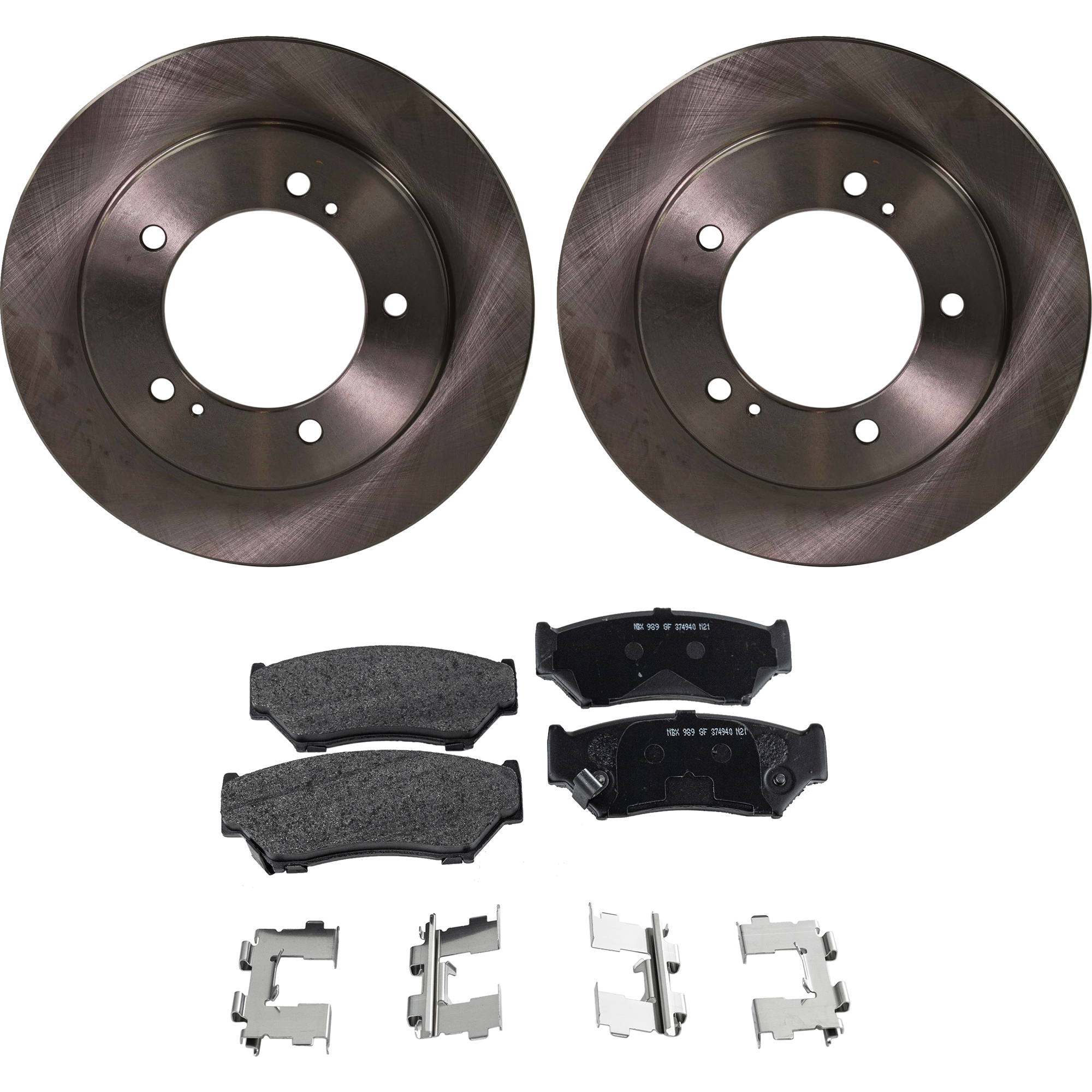 AM TRACKER VITARA 99-04 FRONT BRAKE DISC AND PAD KIT 4 pc kit SKU KIT 072421-34 OEM 5521167D01-30024673-19175152-5