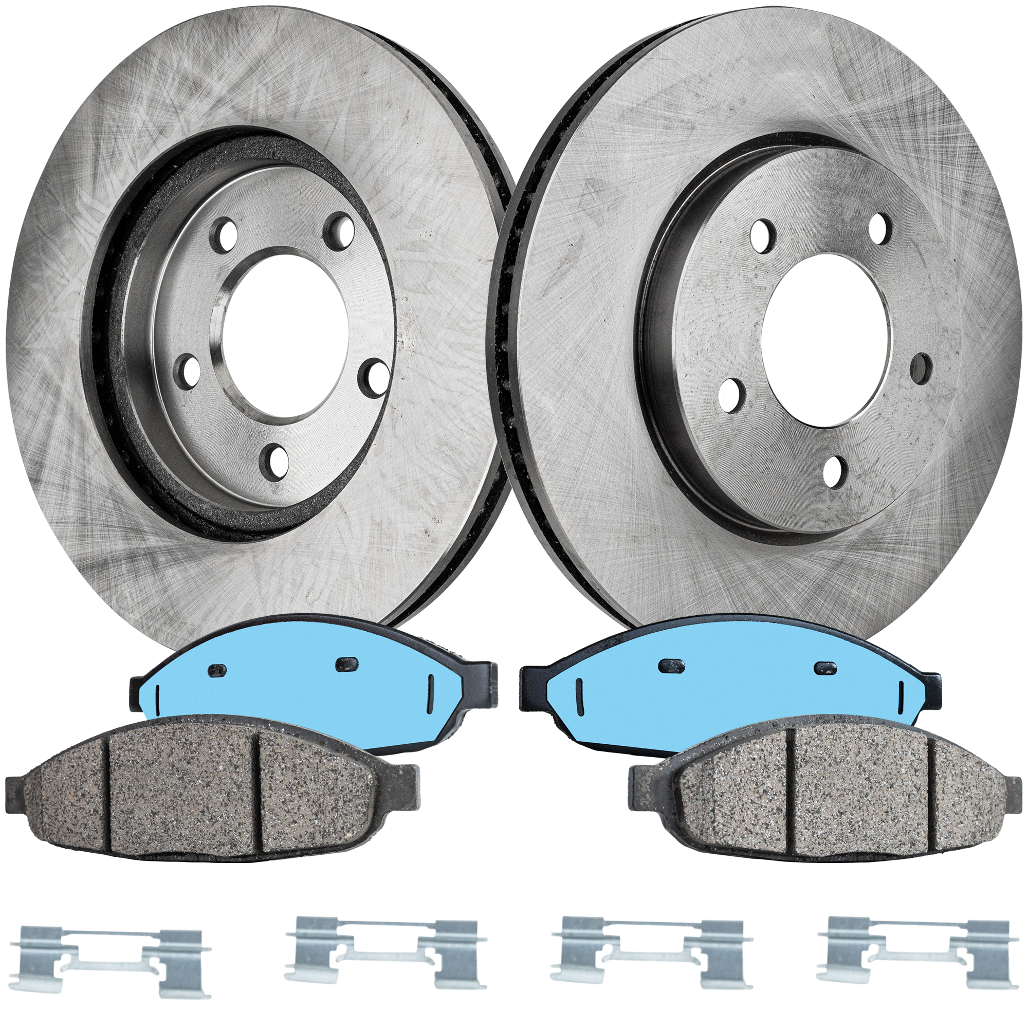 AM PACIFICA 04-08 FRONT BRAKE DISC AND PAD KIT 4 pc kit SKU KIT 072421-55 OEM 4721234AA 5103110AA 5134358AA
