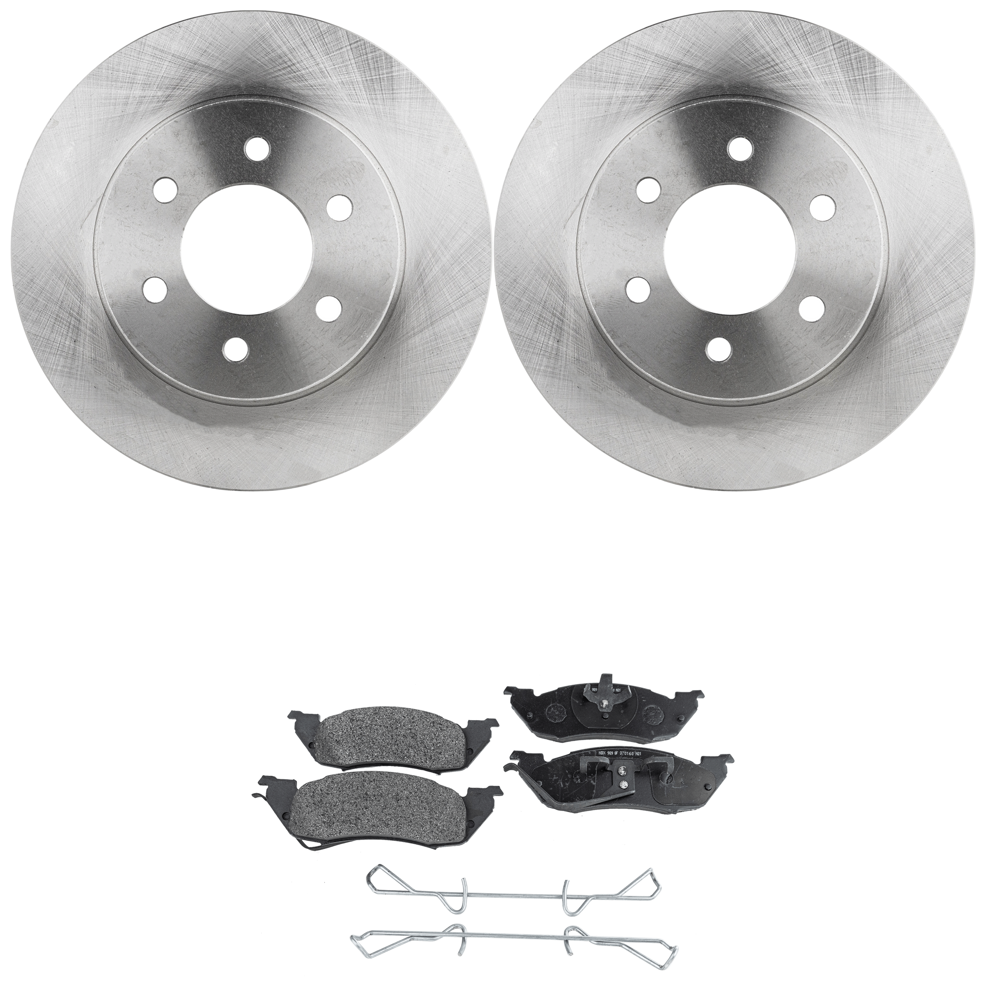AM DAKOTA 91-96 FRONT BRAKE DISC AND PAD KIT 4 pc kit Four Wheel Drive SKU KIT 072421-70 OEM 12167020-492-5348-27064-65445