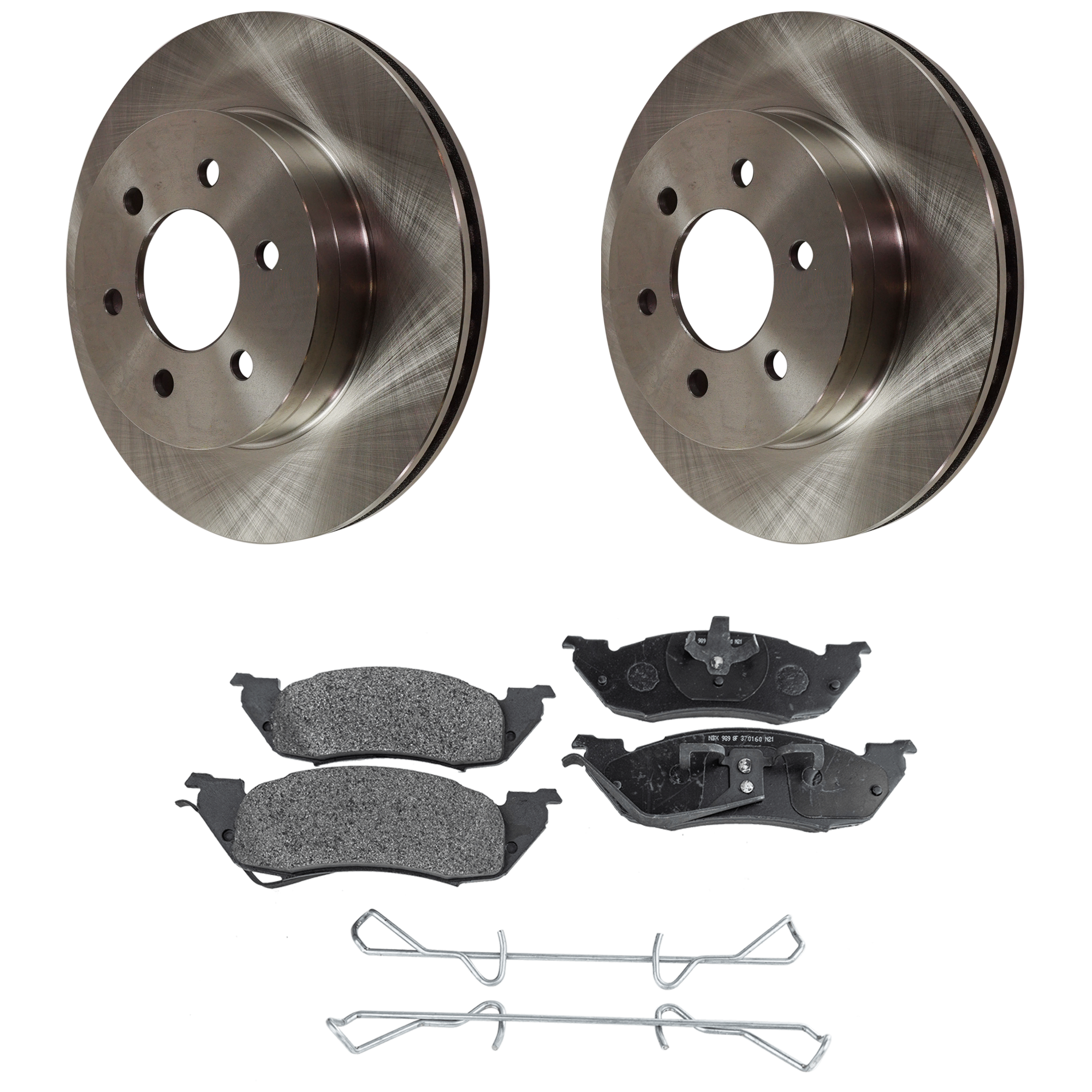 AM DAKOTA 97-98 FRONT BRAKE DISC AND PAD KIT 4 pc kit SKU KIT 072421-71 OEM 52009208-4897299AA 4638257-463