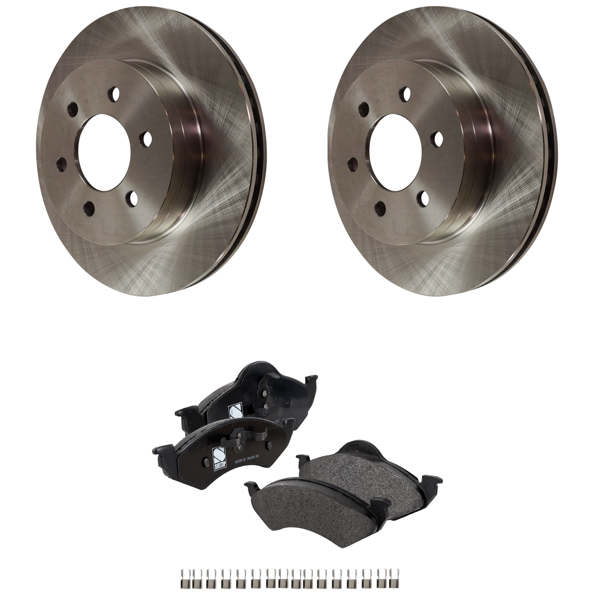 AM DAKOTA DURANGO 00-02 FRONT BRAKE DISC AND PAD KIT 4 pc kit SKU KIT 072421-73 OEM 52009208-5016167AA 5016167AB 5