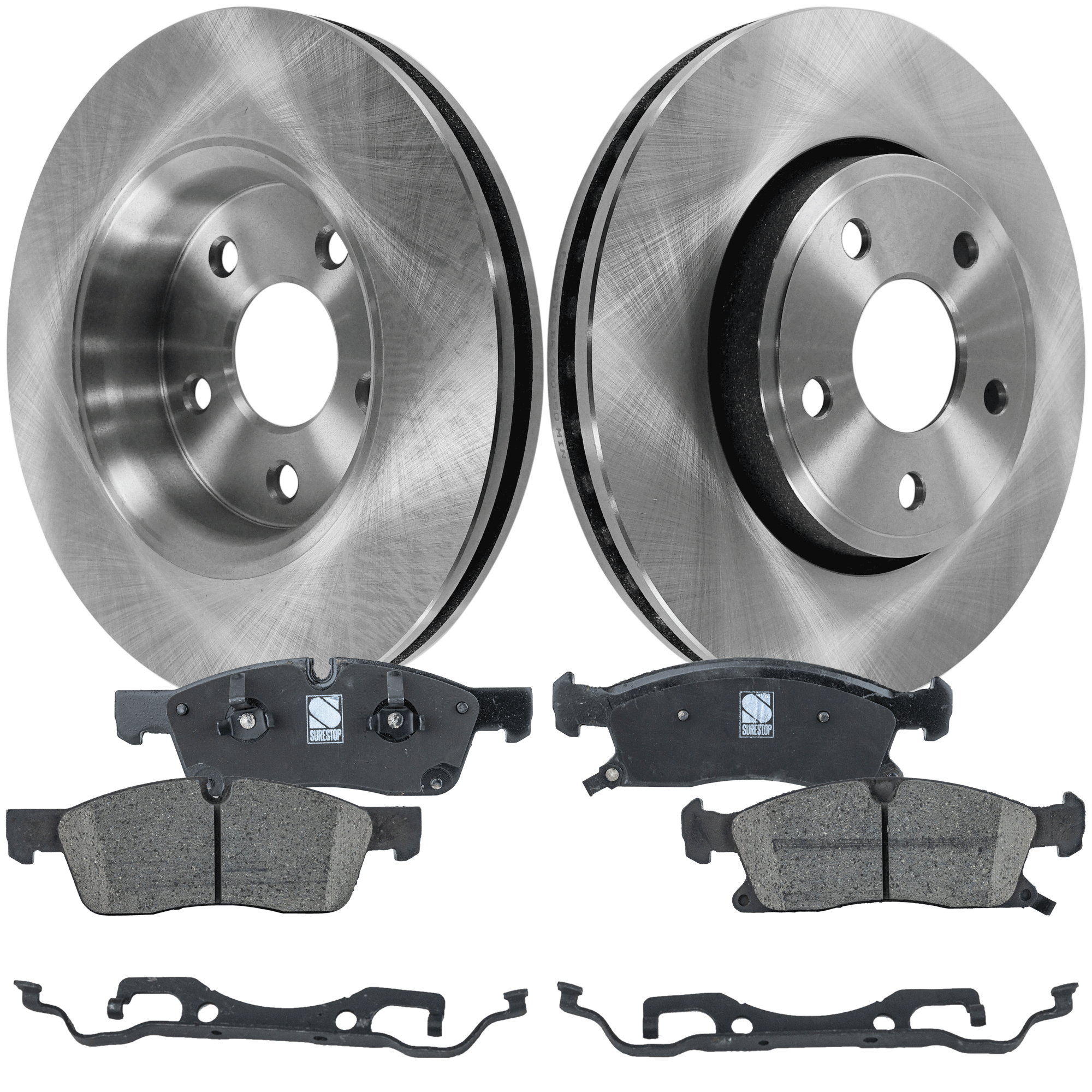 AM DURANGO 11-16 GRAND CHEROKEE 11-11 FRONT BRAKE DISC AND PAD KIT 4 pc Kit SKU KIT 072421-77 OEM 43177-53062-72162-591375-78086