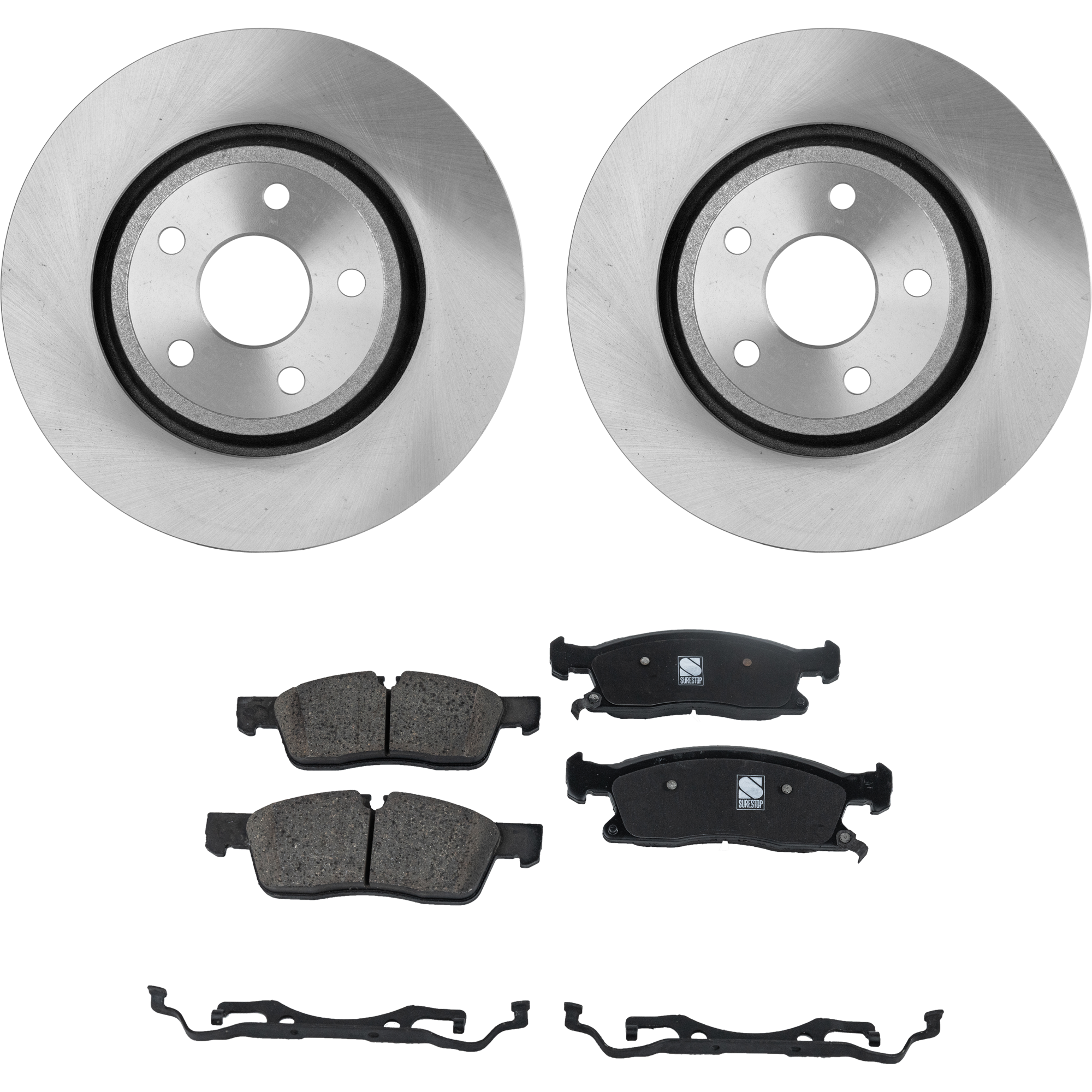 AM DURANGO GRAND CHEROKEE 11-16 FRONT BRAKE DISC AND PAD KIT 4 pc kit SKU KIT 072421-78 OEM 43175-53064-850240-60042007-53