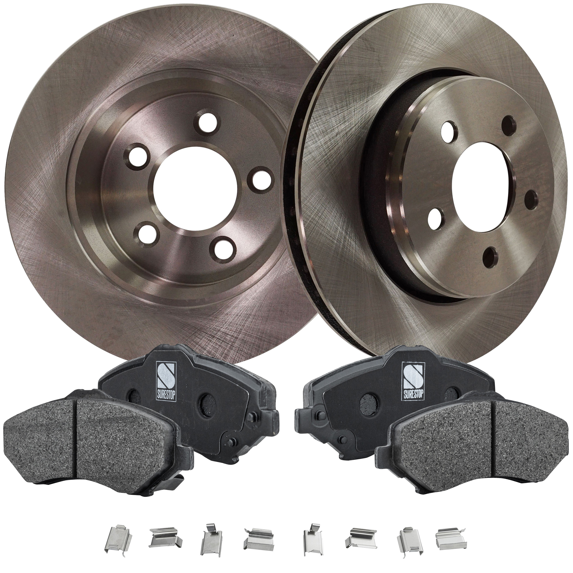 AM LIBERTY 08-12 NITRO 07-11 FRONT BRAKE DISC AND PAD KIT 4 pc kit SKU KIT 072421-85 OEM 52109938AB 68003701AA 68029264