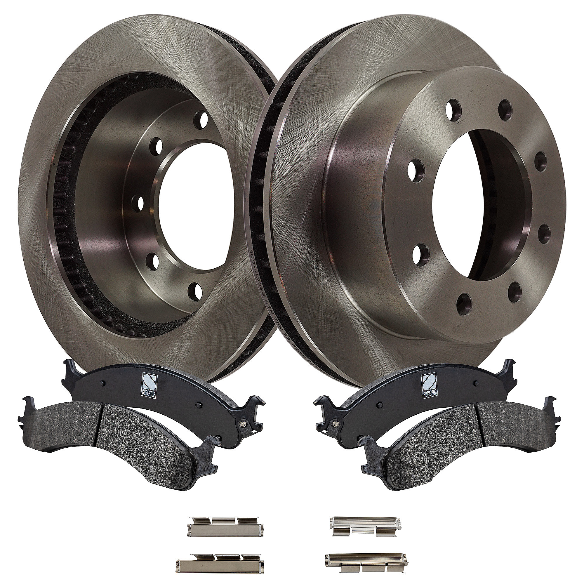 AM RAM 2500-3500-00-02 FRONT BRAKE DISC AND PAD KIT 4 pc kit SKU KIT 072421-89 OEM 5015230AA 5015254AB 5015254AC