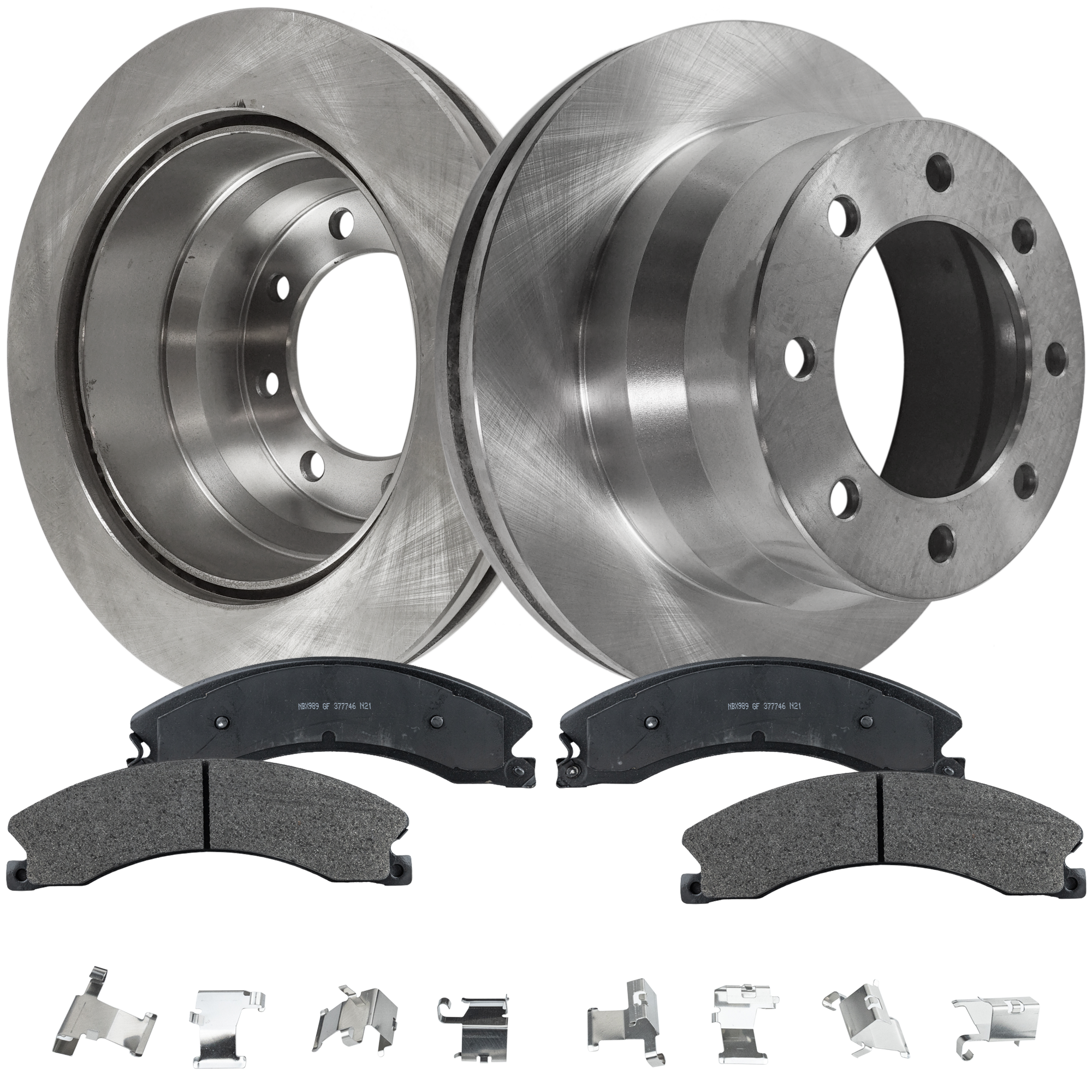 AM EXPRESS SAVANA VAN 09-17 REAR BRAKE DISC AND PAD KIT 2 Wheel Set SKU KIT 072421-96 OEM 257-926-982-077-733-000-000-000-000